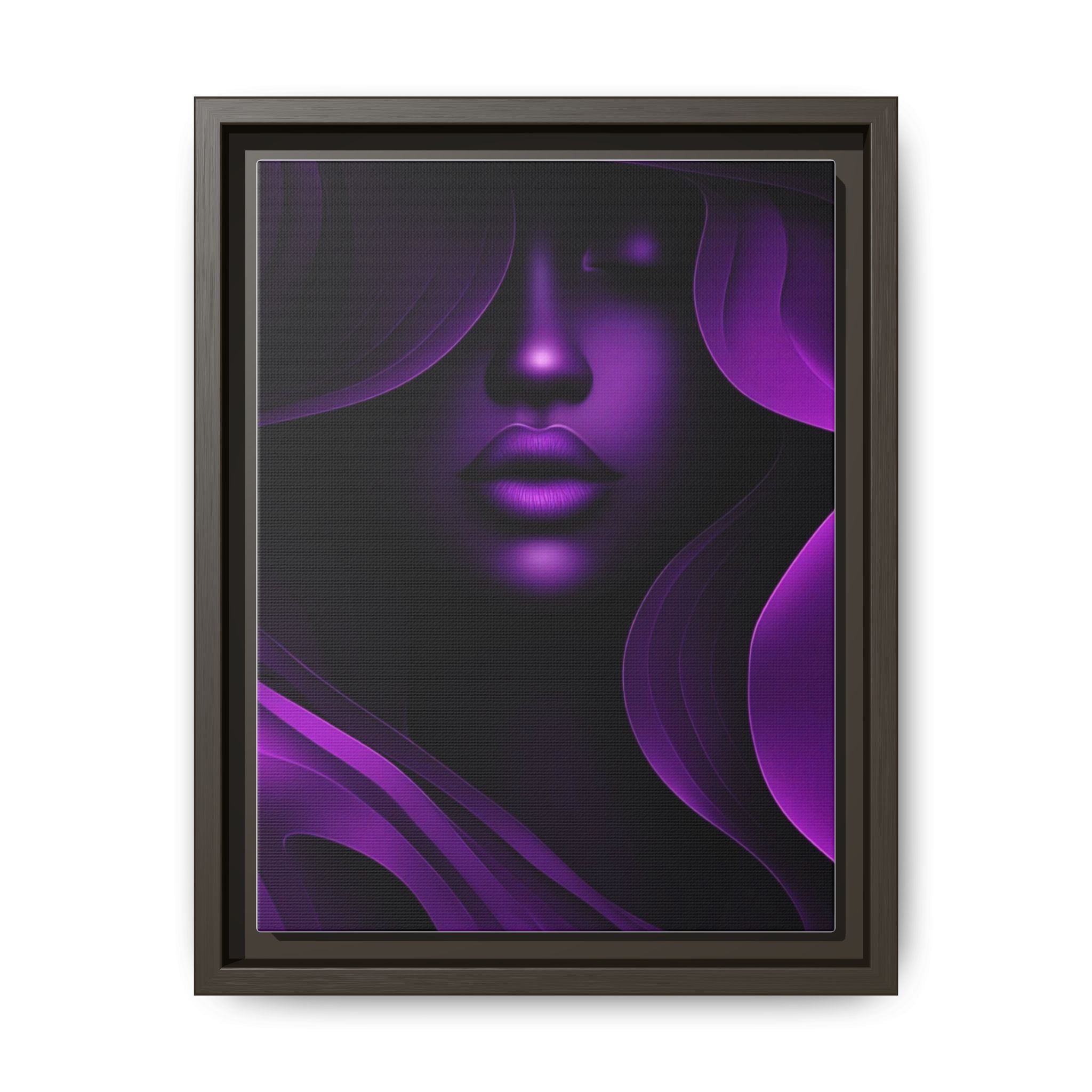 The Quiet Bloom – Purple Abstract Woman Portrait