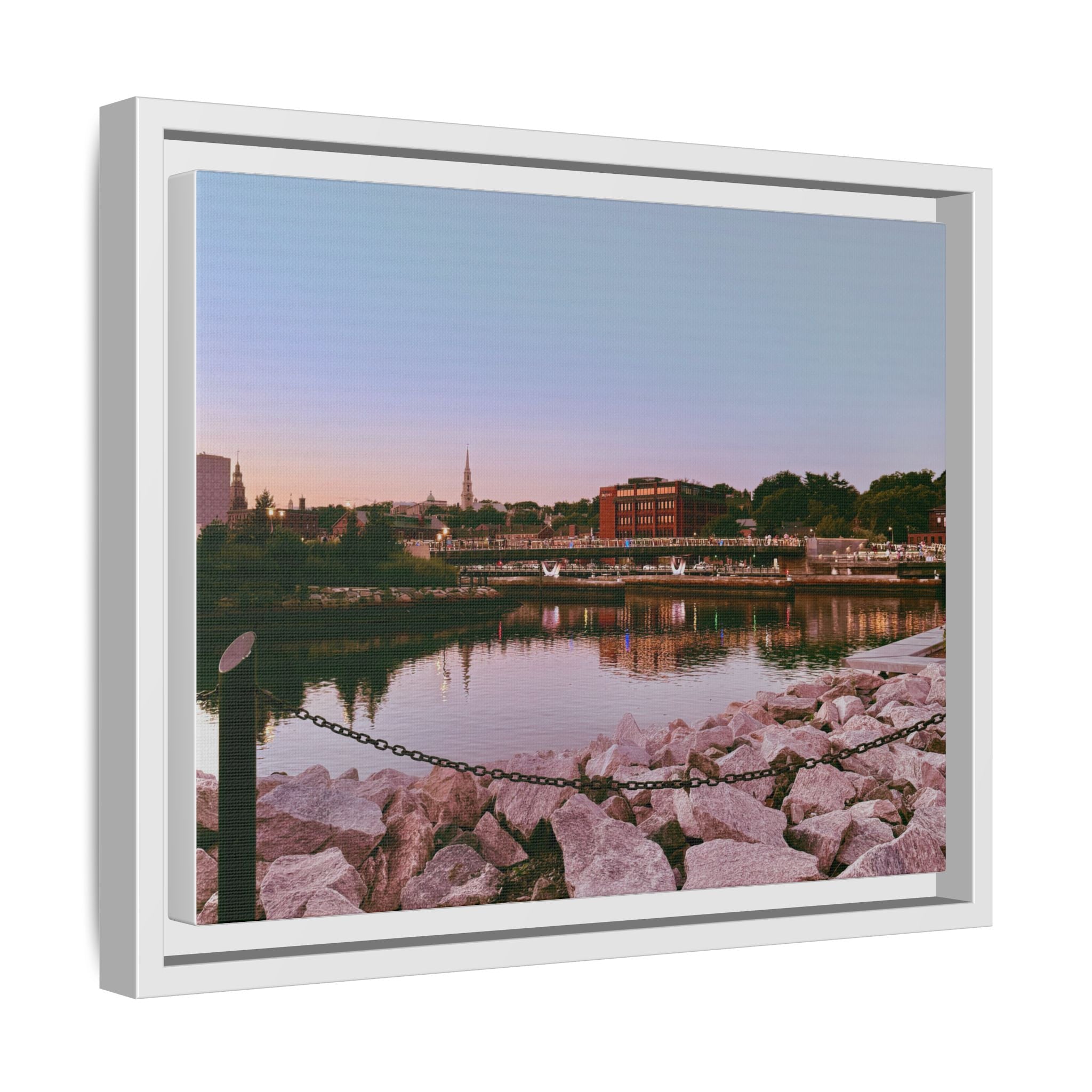 Tranquil Harbor Sunset Wall Art