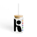 Kolore Sipper Glass 16oz | Clear Tumbler with Straw