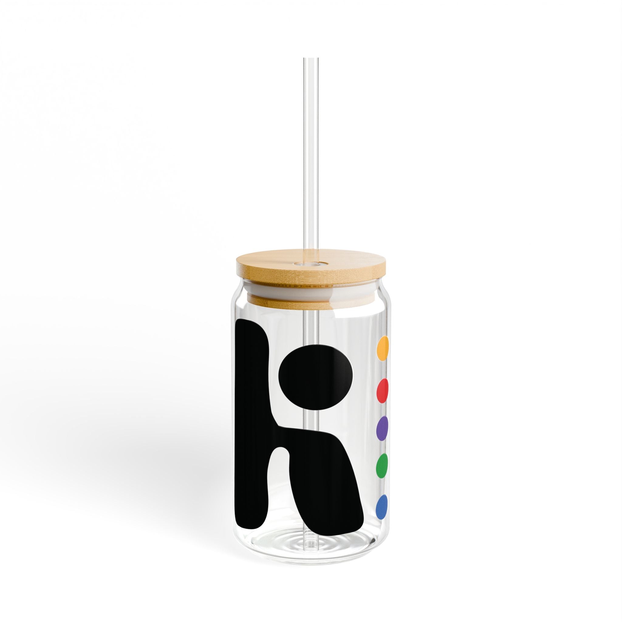 Kolore Sipper Glass 16oz | Clear Tumbler with Straw