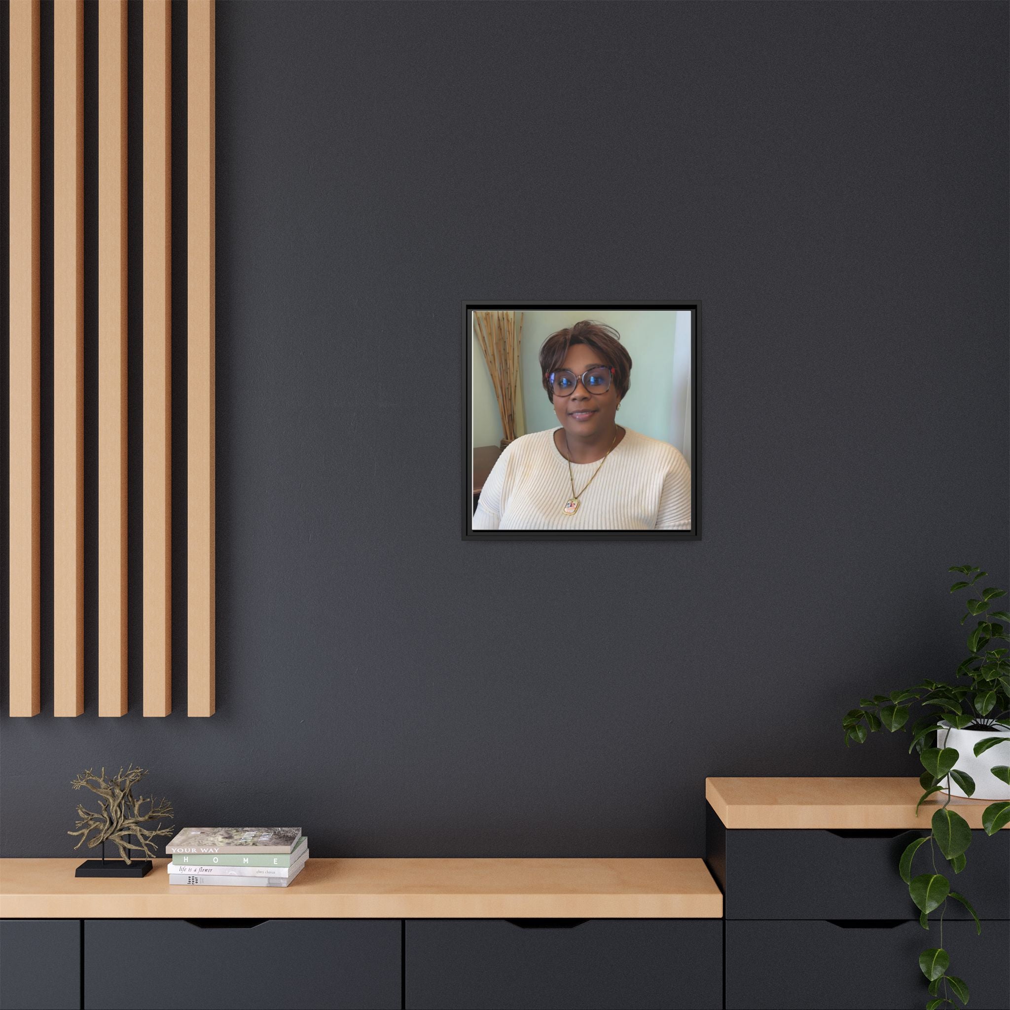 Framed Matte Canvas Portrait Print — Personalized Wall Art Gift