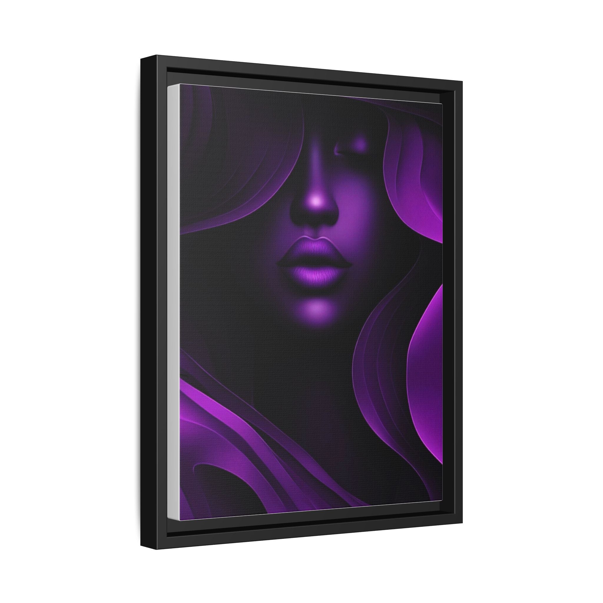 The Quiet Bloom – Purple Abstract Woman Portrait