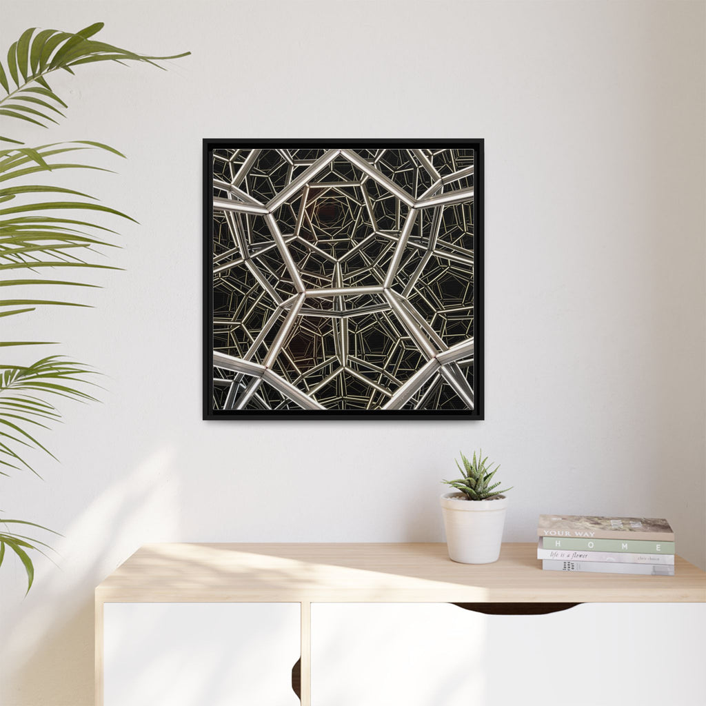 Framed Wall Art Print, Modern Geometric Canvas, Abstract Home Decor, Unique Gift, Stylish Office Art, Contemporary Room Decor