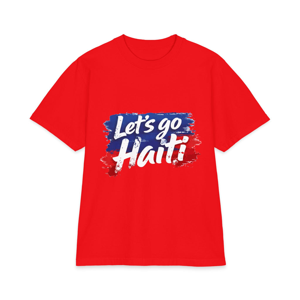 Let's Go Haiti T-Shirt — Patriotic Red & Blue Graphic Tee