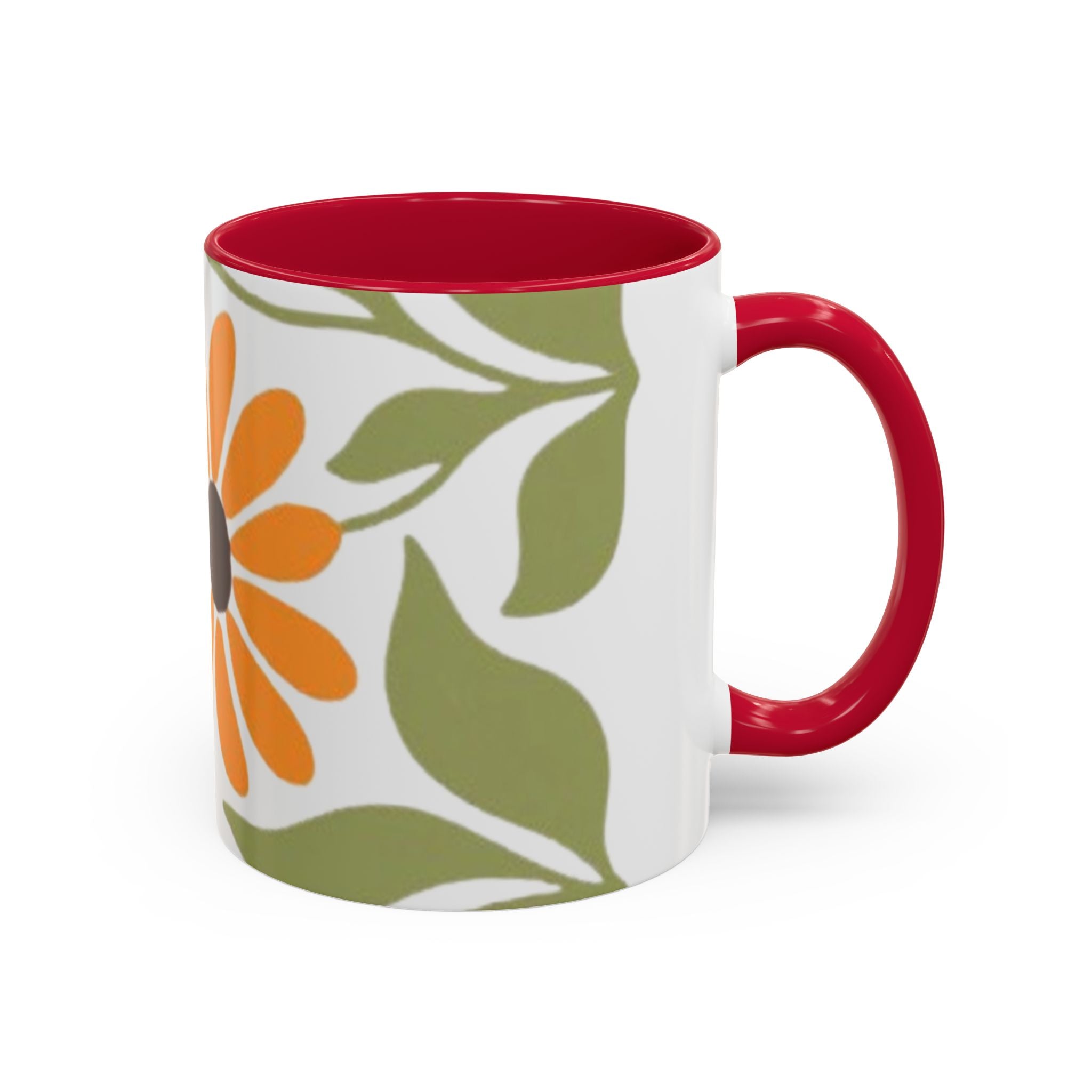 Colorful Floral Mugs, Bright Ceramic Coffee Cups