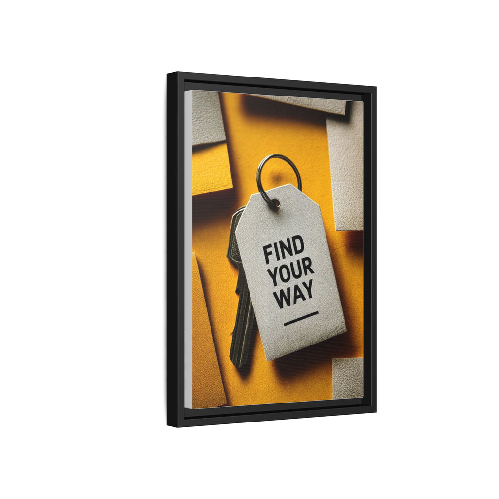 Find Your Way Motivational Wall Art — Framed Matte Canvas