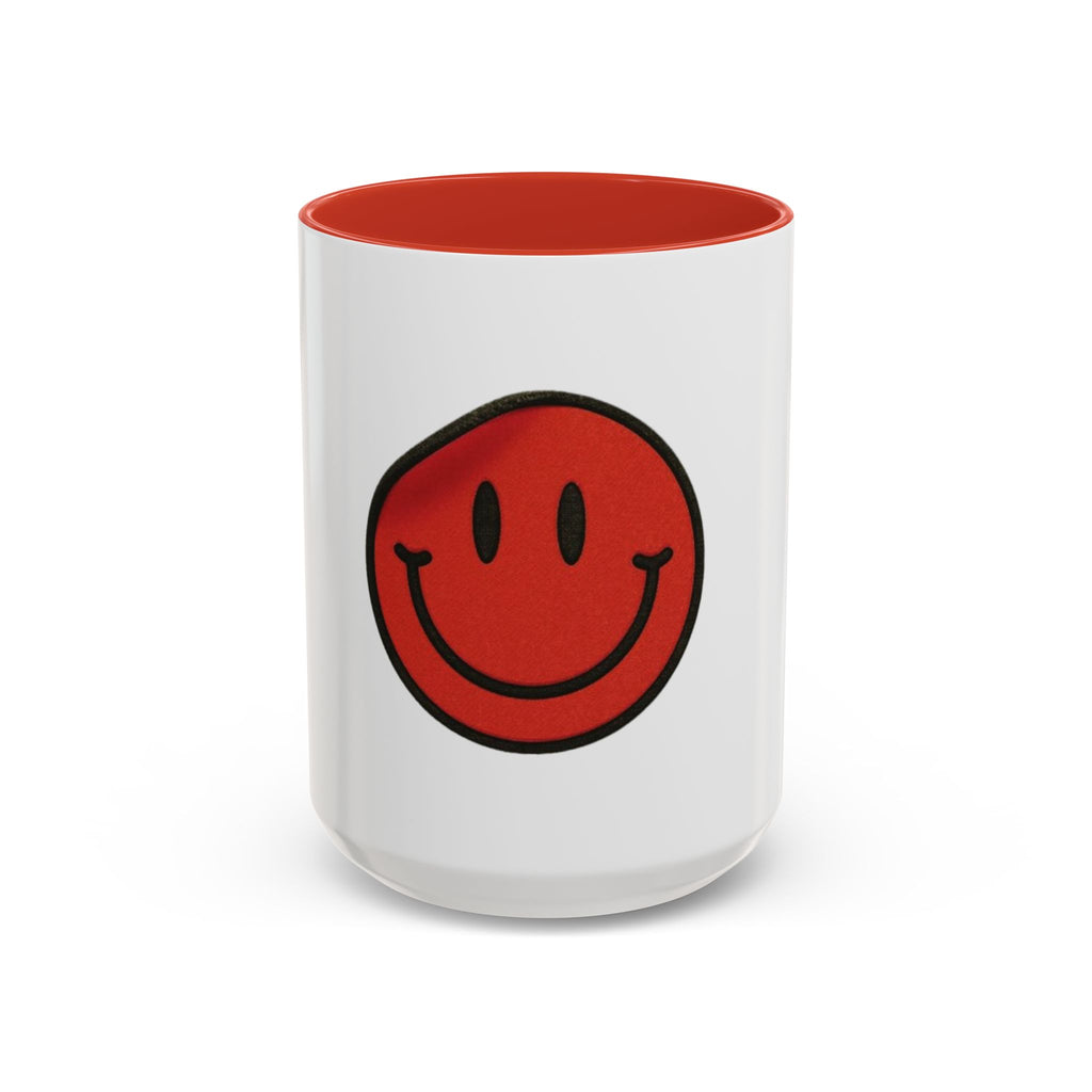 Smiley Face Accent Coffee Mug - Cheerful Gift for Coffee Lovers, Funny Kitchen Decor, Best Gift for Birthdays, Unique Office Mug