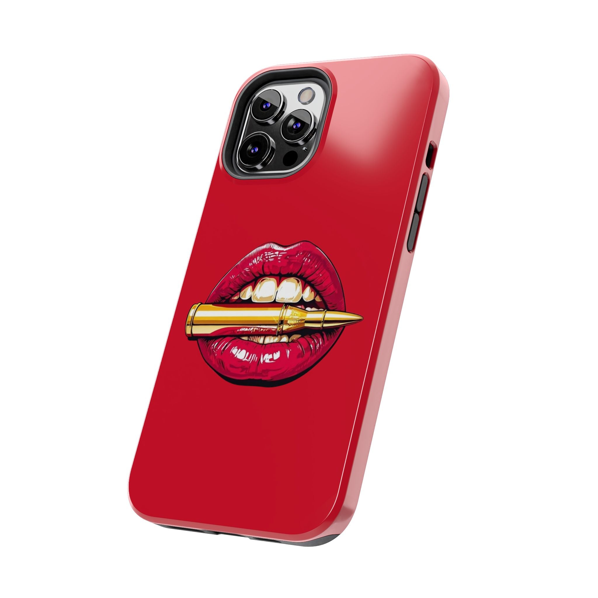 Bold Lipstick Phone Case - Tough Cover for Trendsetters, Vibrant Red Phone Skin, Fashionable Phone Accessory, Unique Gift for Her, [...]