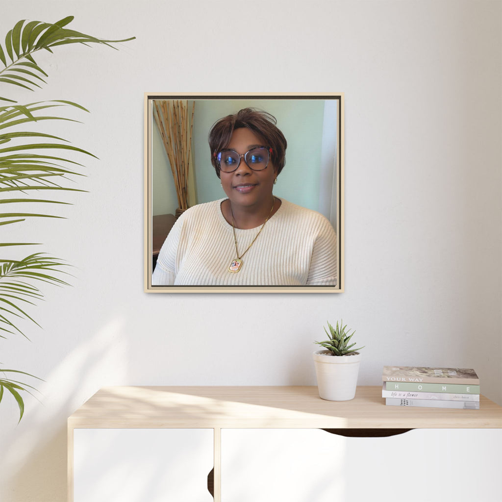 Framed Matte Canvas Portrait Print — Personalized Wall Art Gift