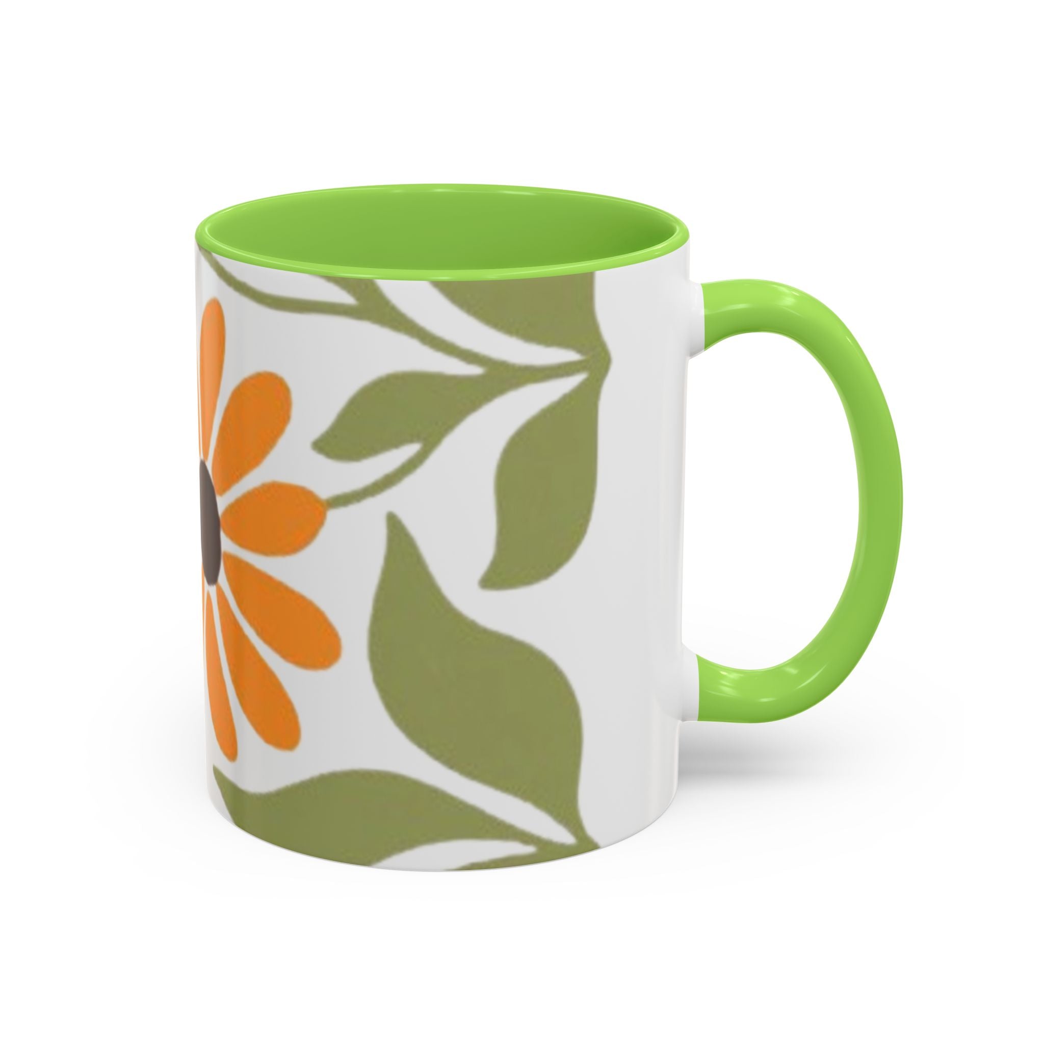 Colorful Floral Mugs, Bright Ceramic Coffee Cups
