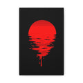 Sunset Canvas Art Print, Modern Wall Decor, Red and Black Home Decor, Abstract Art