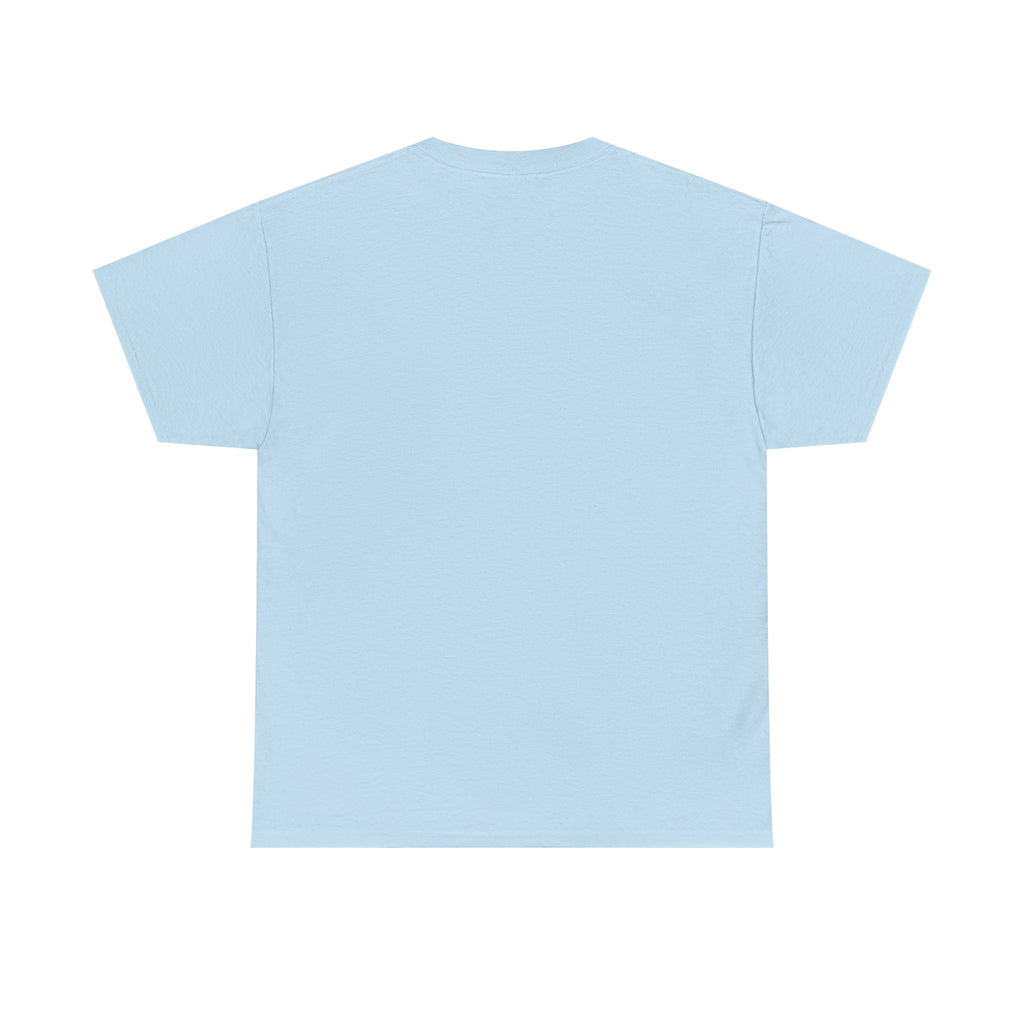 Striped Sweater Balloon Tee — Minimalist Red Balloon Graphic T-Shirt