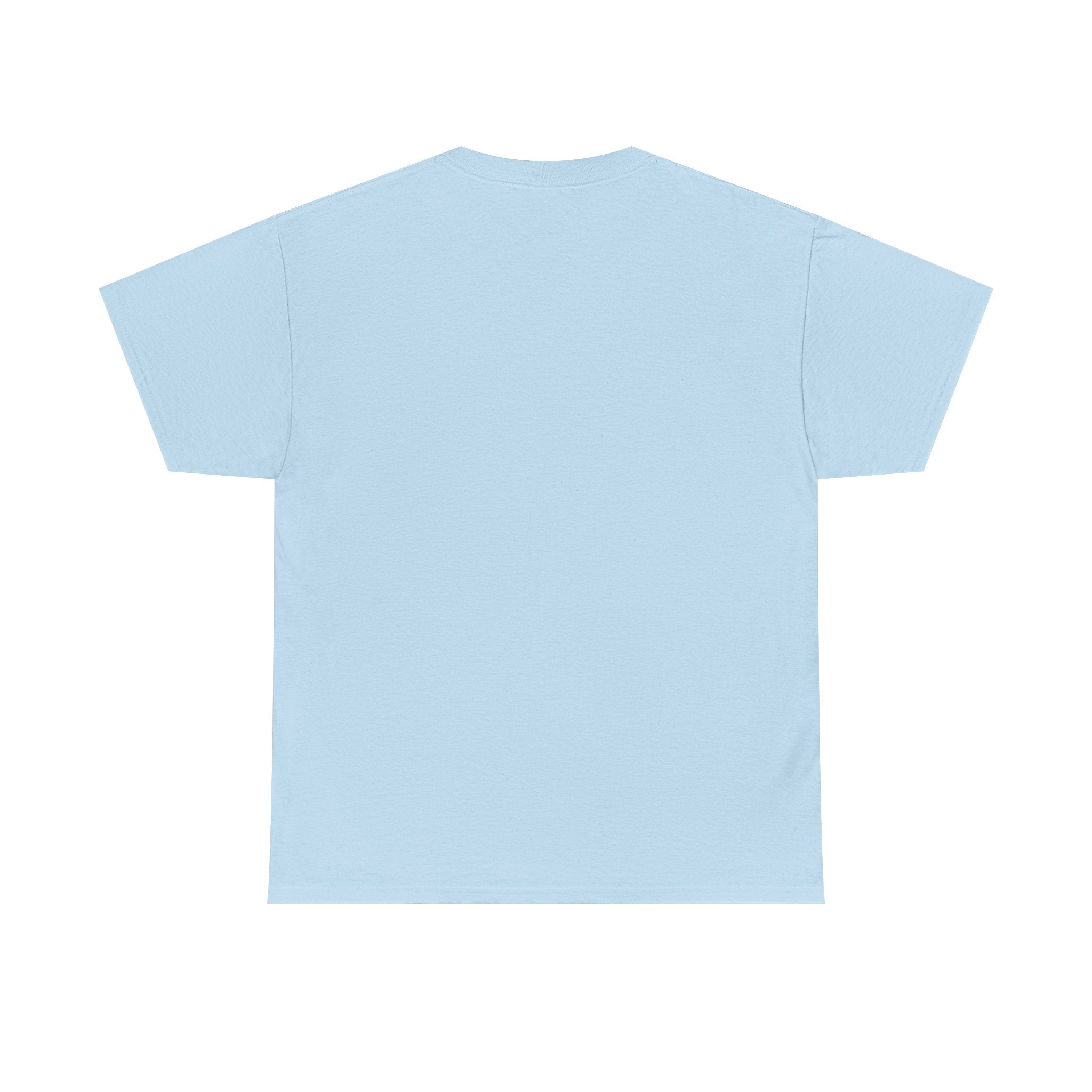 Striped Sweater Balloon Tee — Minimalist Red Balloon Graphic T-Shirt