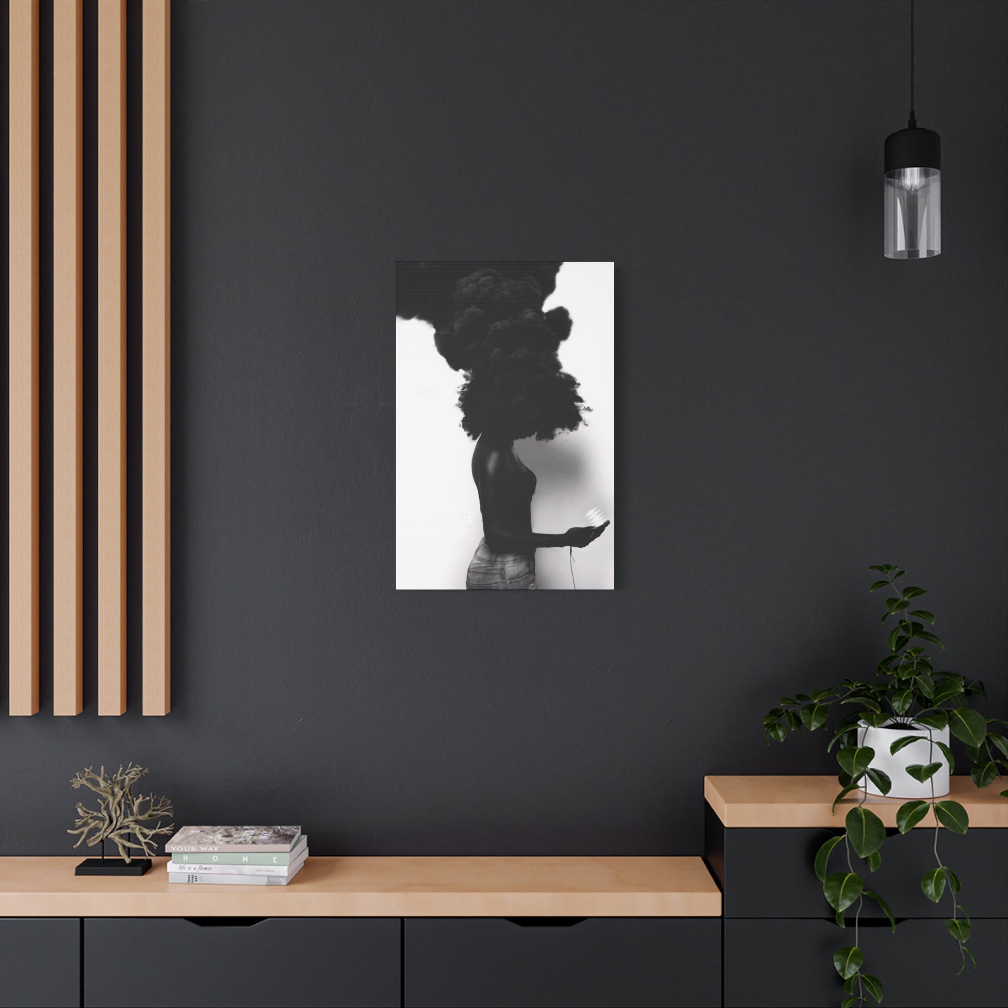 Abstract Black Woman Canvas Art Print | Modern Wall Decor, Home & Office Decoration, Gift for Art Lovers, Unique Artwork