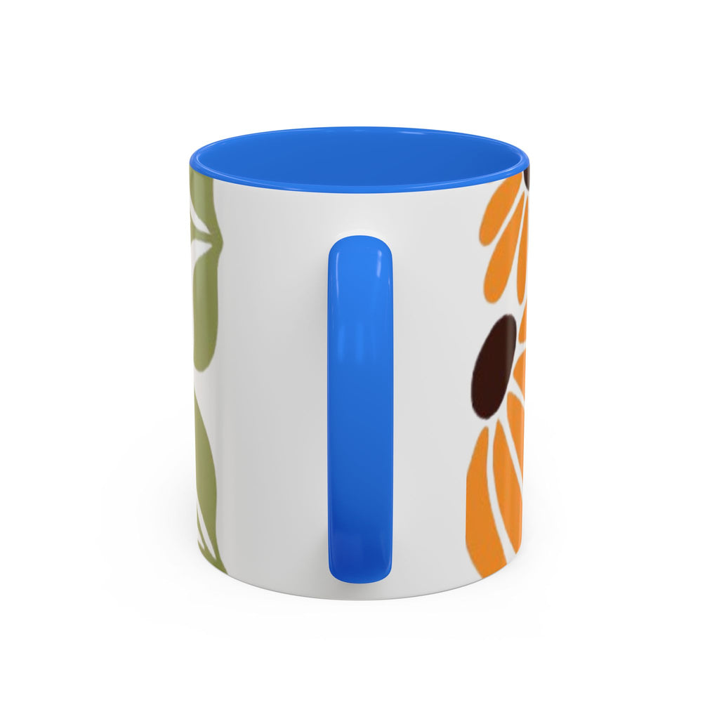 Colorful Floral Mugs, Bright Ceramic Coffee Cups