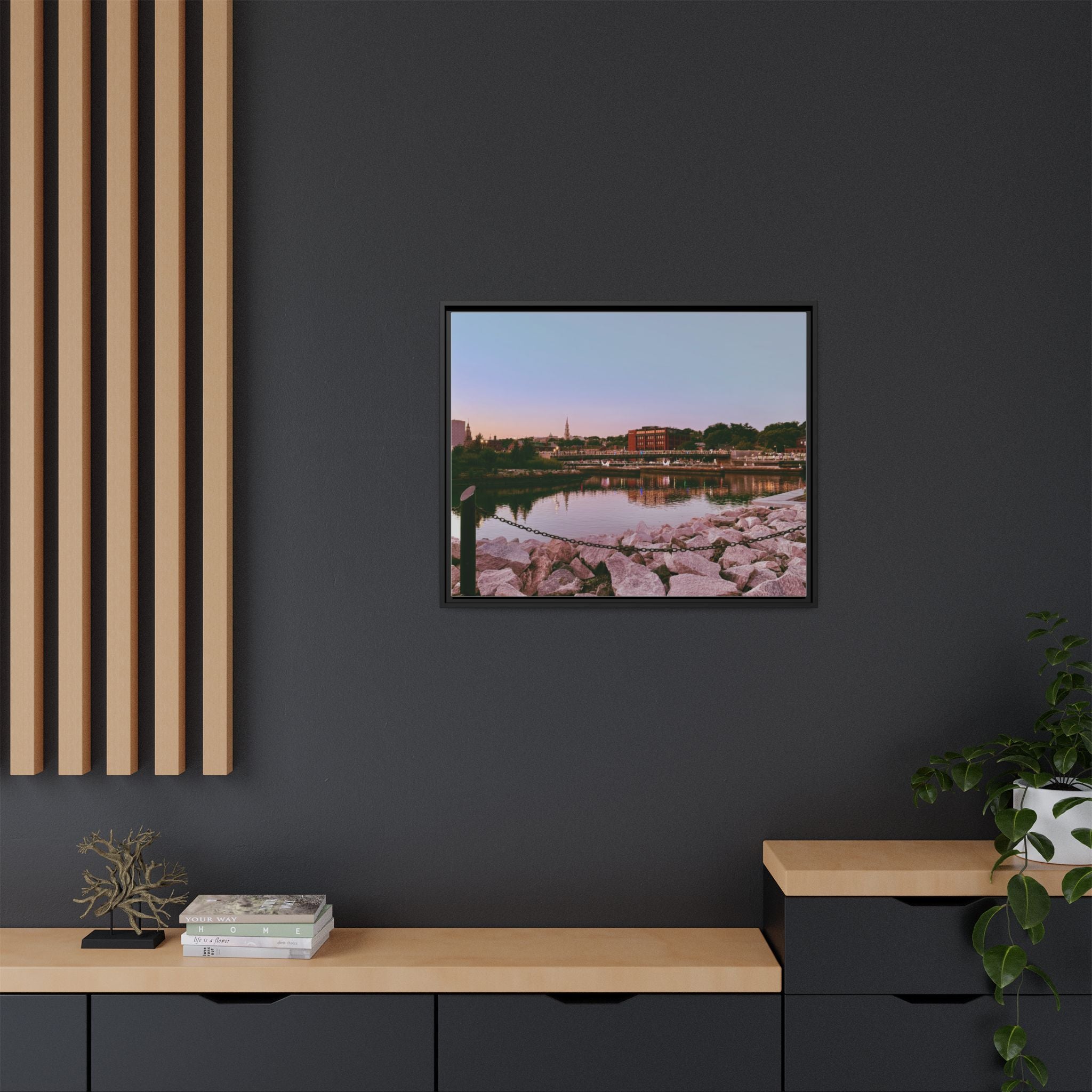 Tranquil Harbor Sunset Wall Art