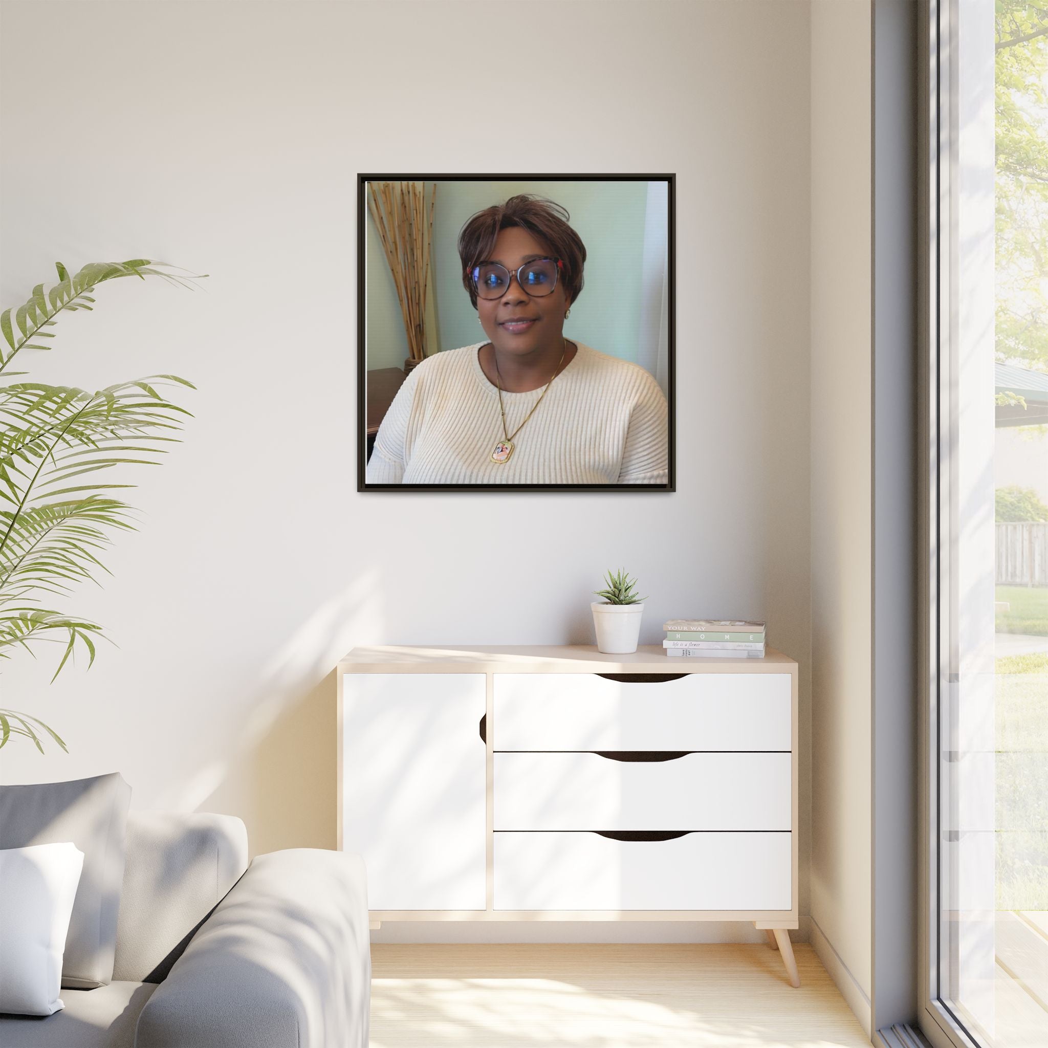 Framed Matte Canvas Portrait Print — Personalized Wall Art Gift