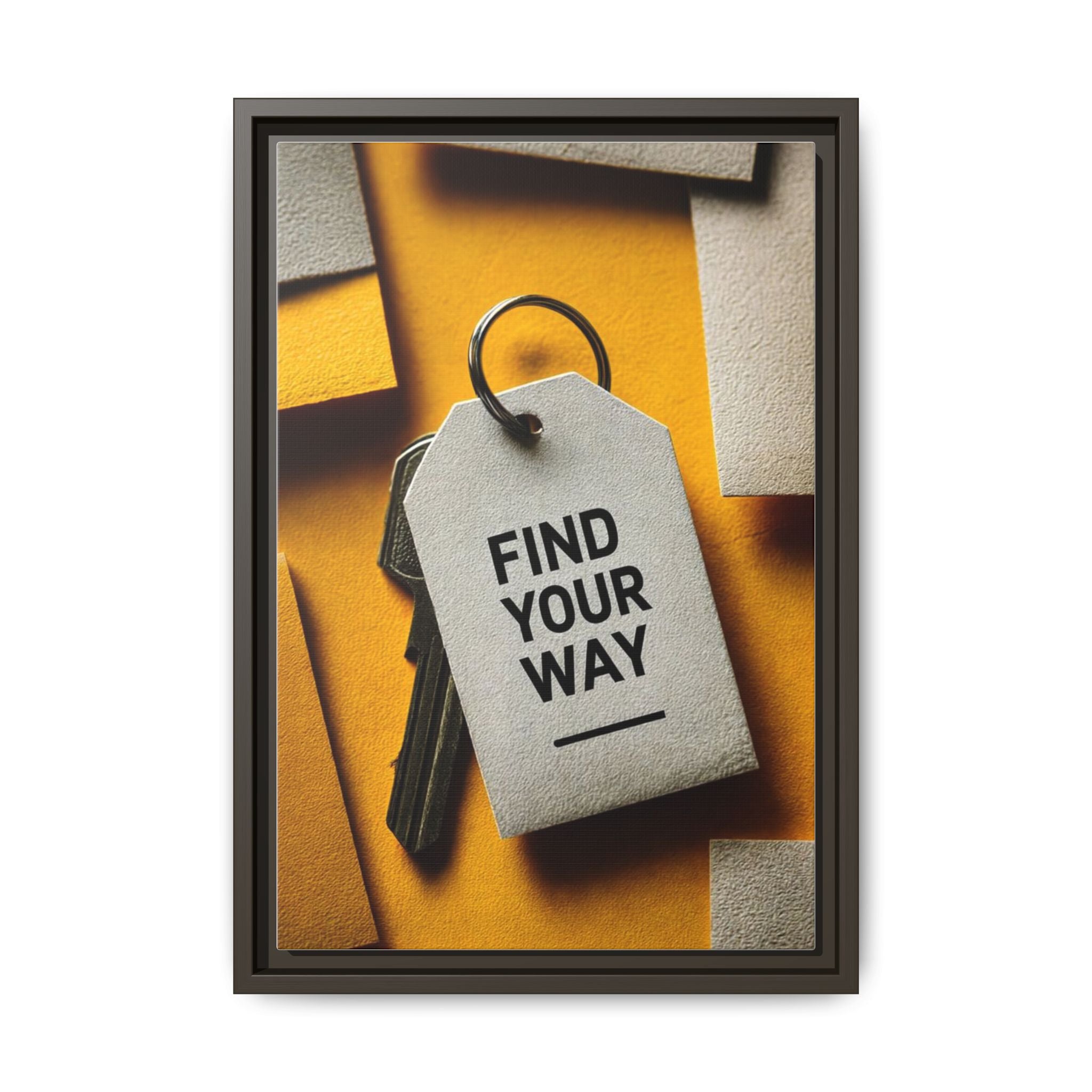 Find Your Way Motivational Wall Art — Framed Matte Canvas