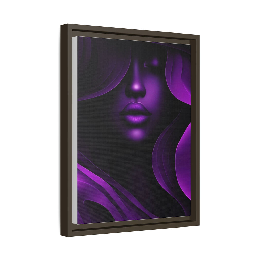 The Quiet Bloom – Purple Abstract Woman Portrait
