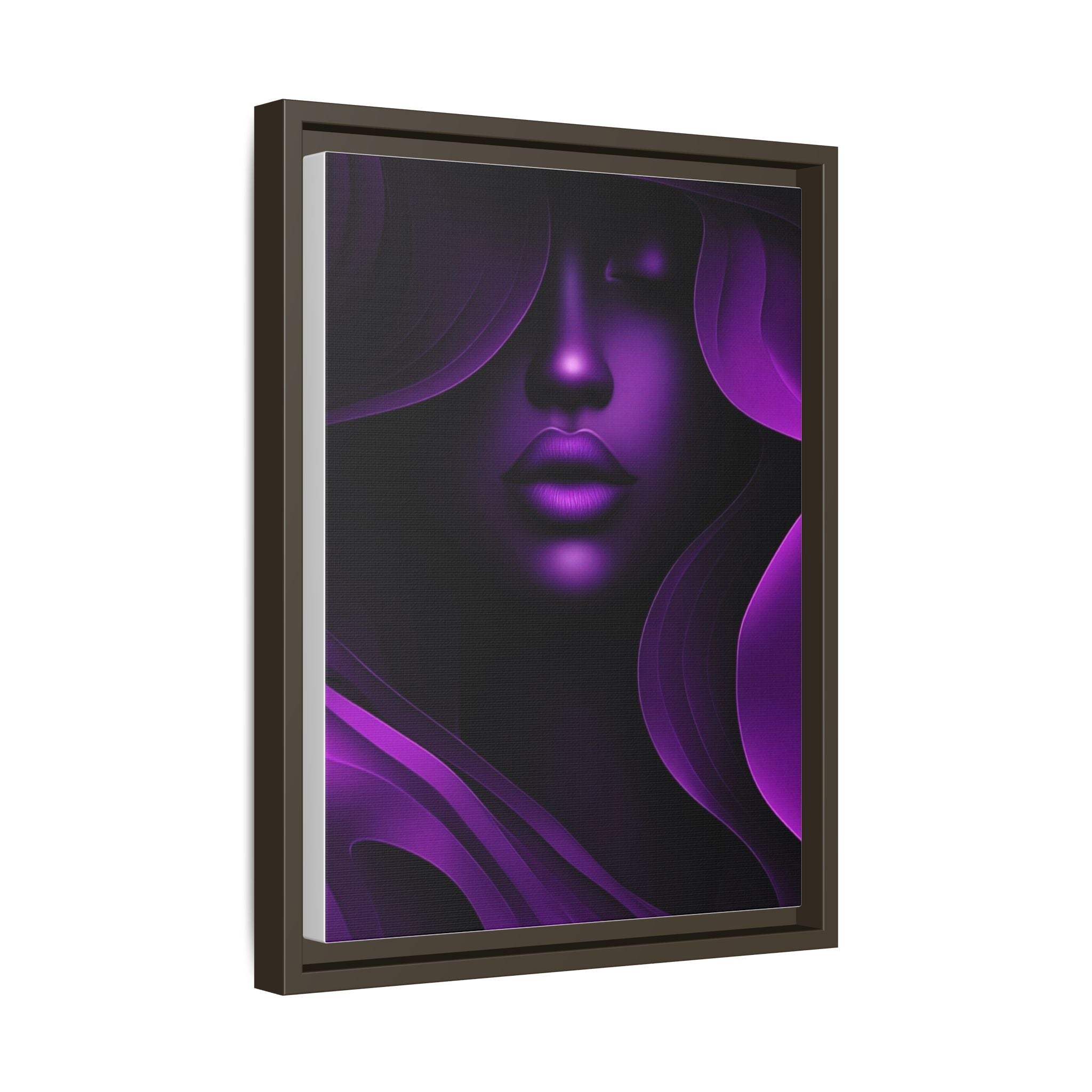 The Quiet Bloom – Purple Abstract Woman Portrait