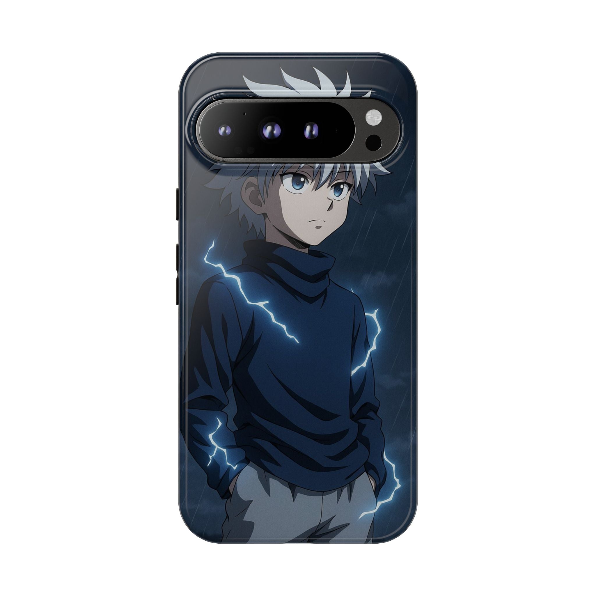 Anime Phone Case Featuring Lightning Design,
