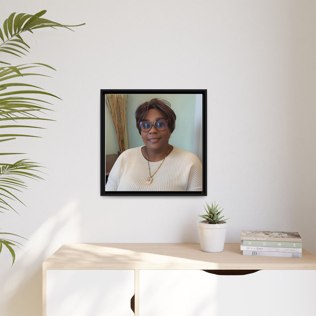 Framed Matte Canvas Portrait Print — Personalized Wall Art Gift