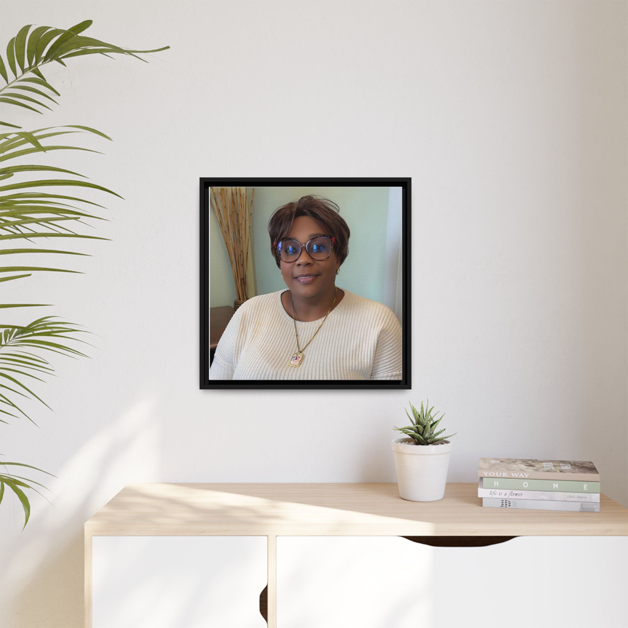 Framed Matte Canvas Portrait Print — Personalized Wall Art Gift