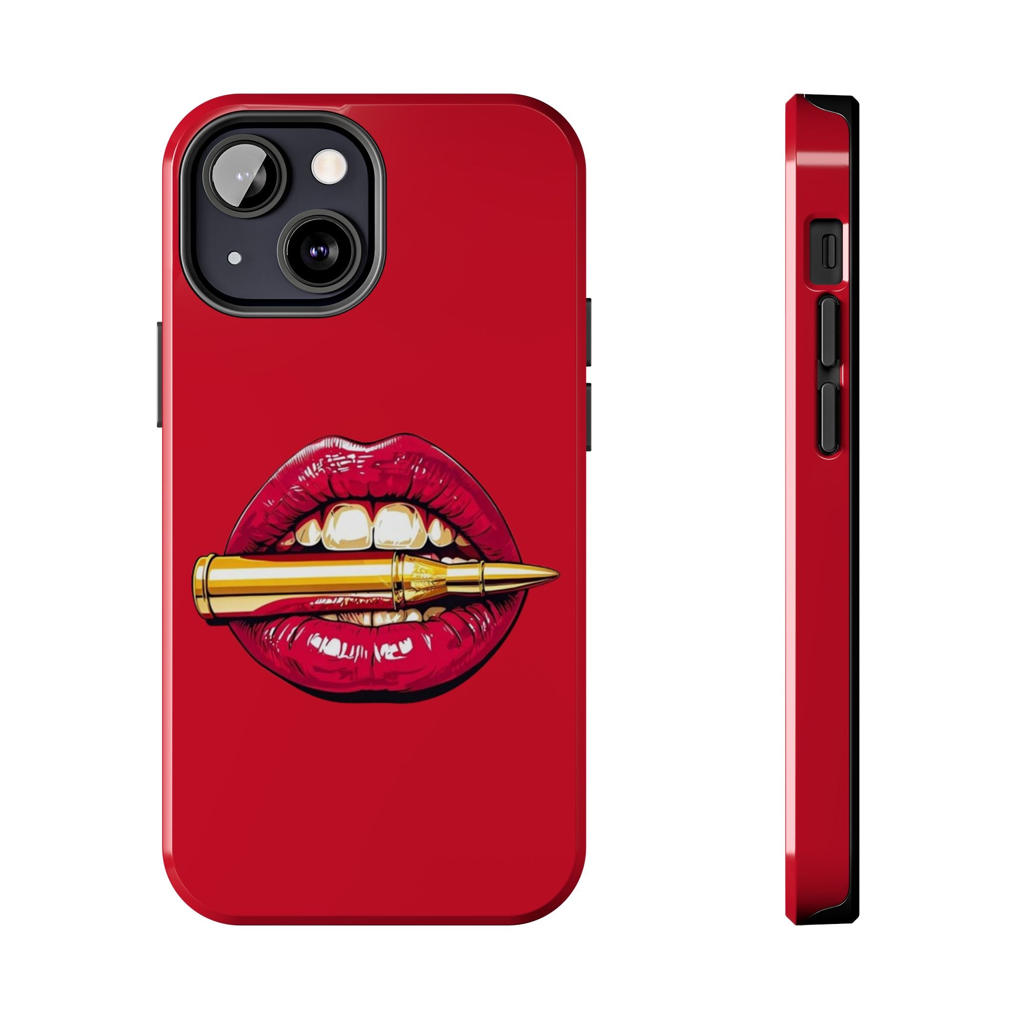 Bold Lipstick Phone Case - Tough Cover for Trendsetters, Vibrant Red Phone Skin, Fashionable Phone Accessory, Unique Gift for Her, [...]