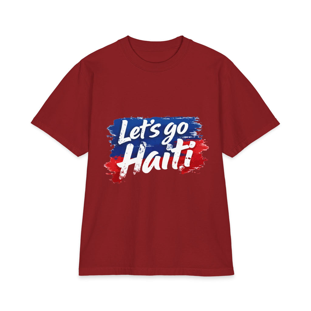 Let's Go Haiti T-Shirt — Patriotic Red & Blue Graphic Tee