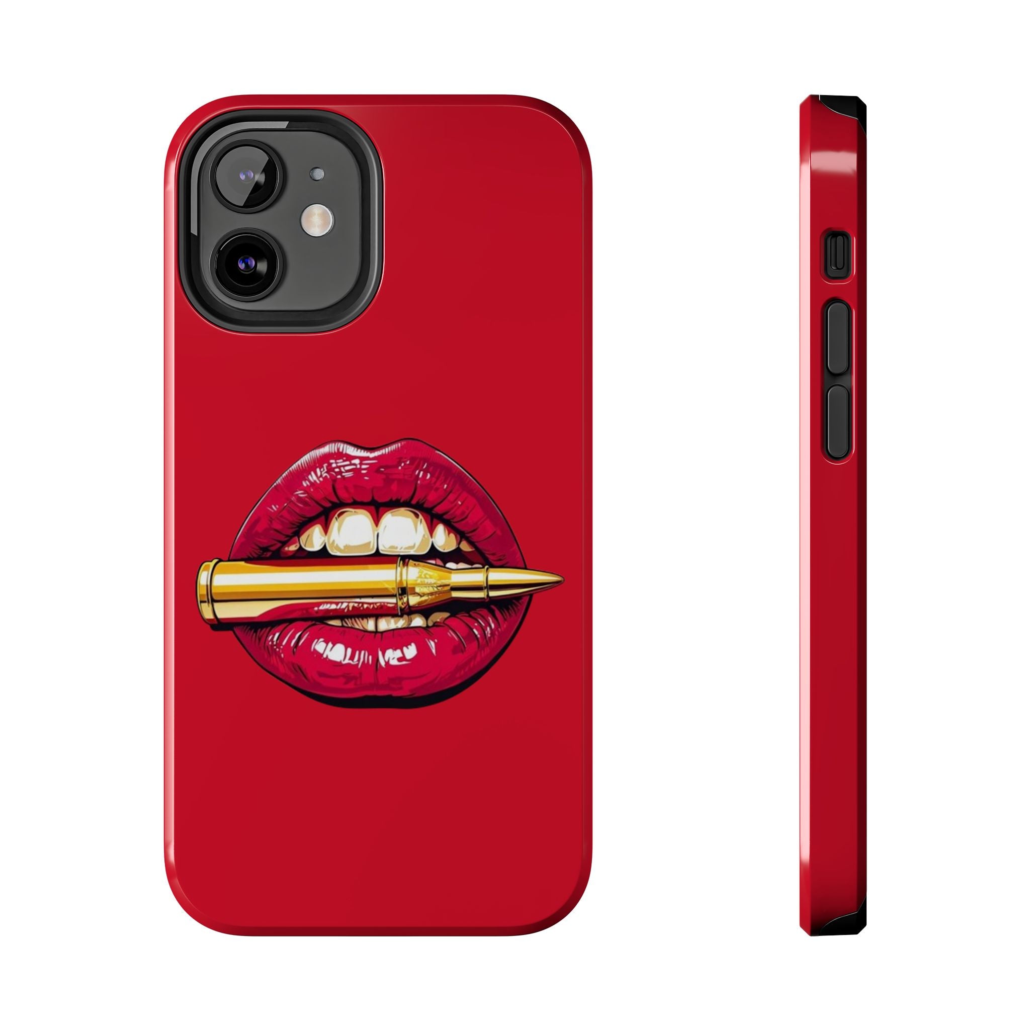 Bold Lipstick Phone Case - Tough Cover for Trendsetters, Vibrant Red Phone Skin, Fashionable Phone Accessory, Unique Gift for Her, [...]