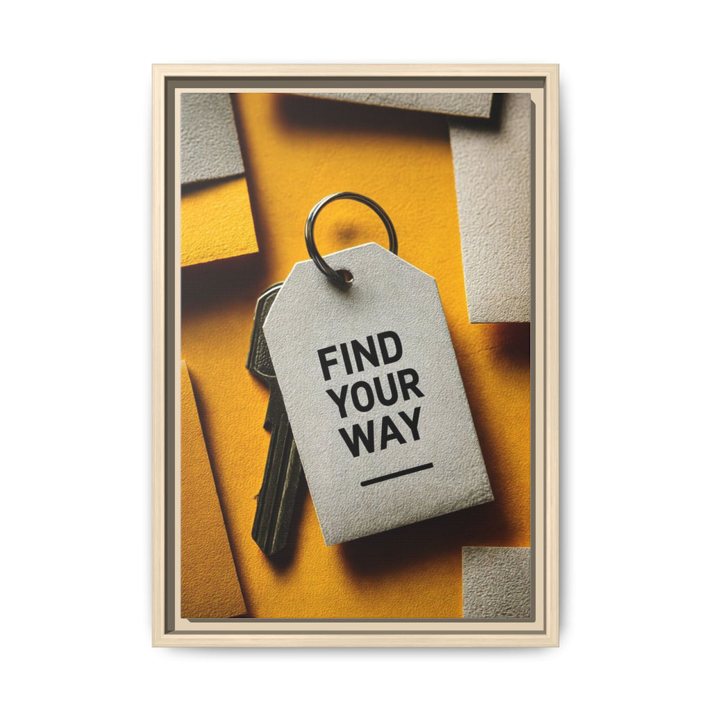 Find Your Way Motivational Wall Art — Framed Matte Canvas