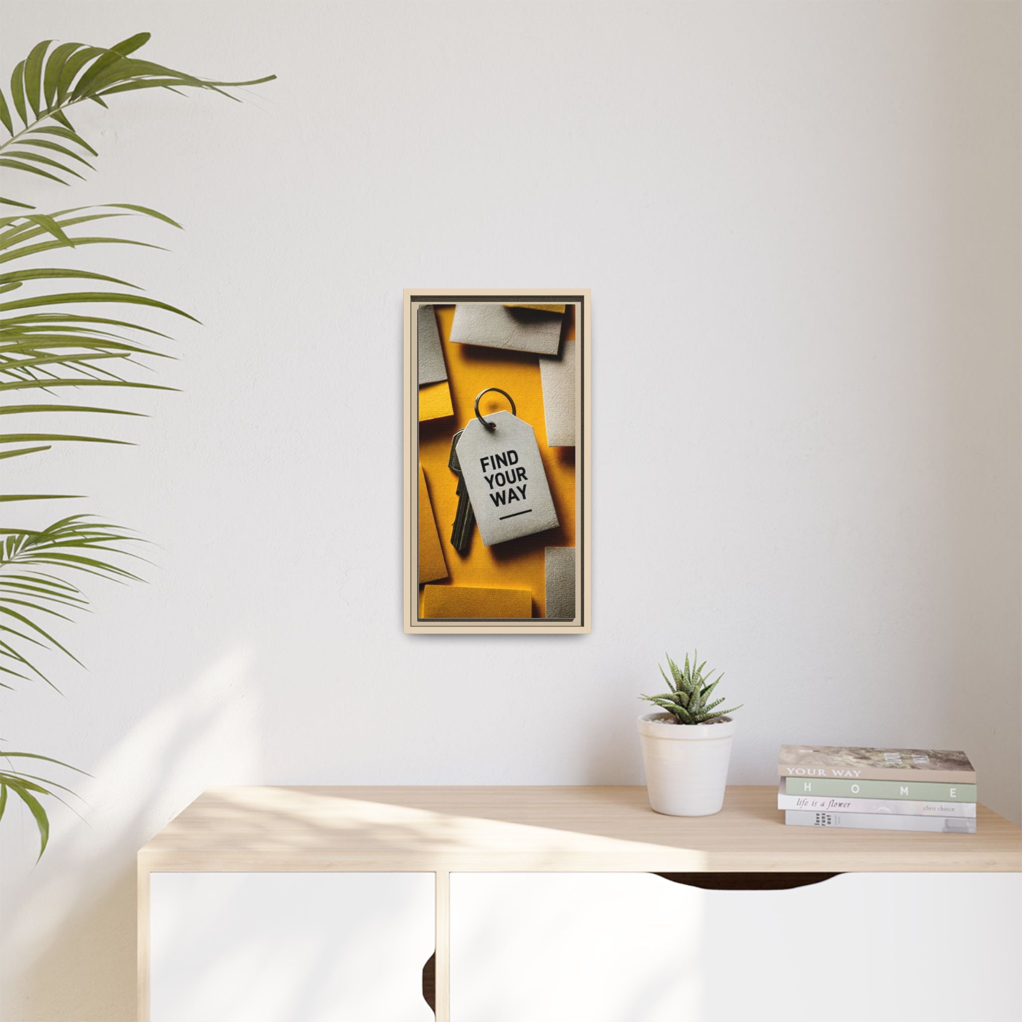 Find Your Way Motivational Wall Art — Framed Matte Canvas