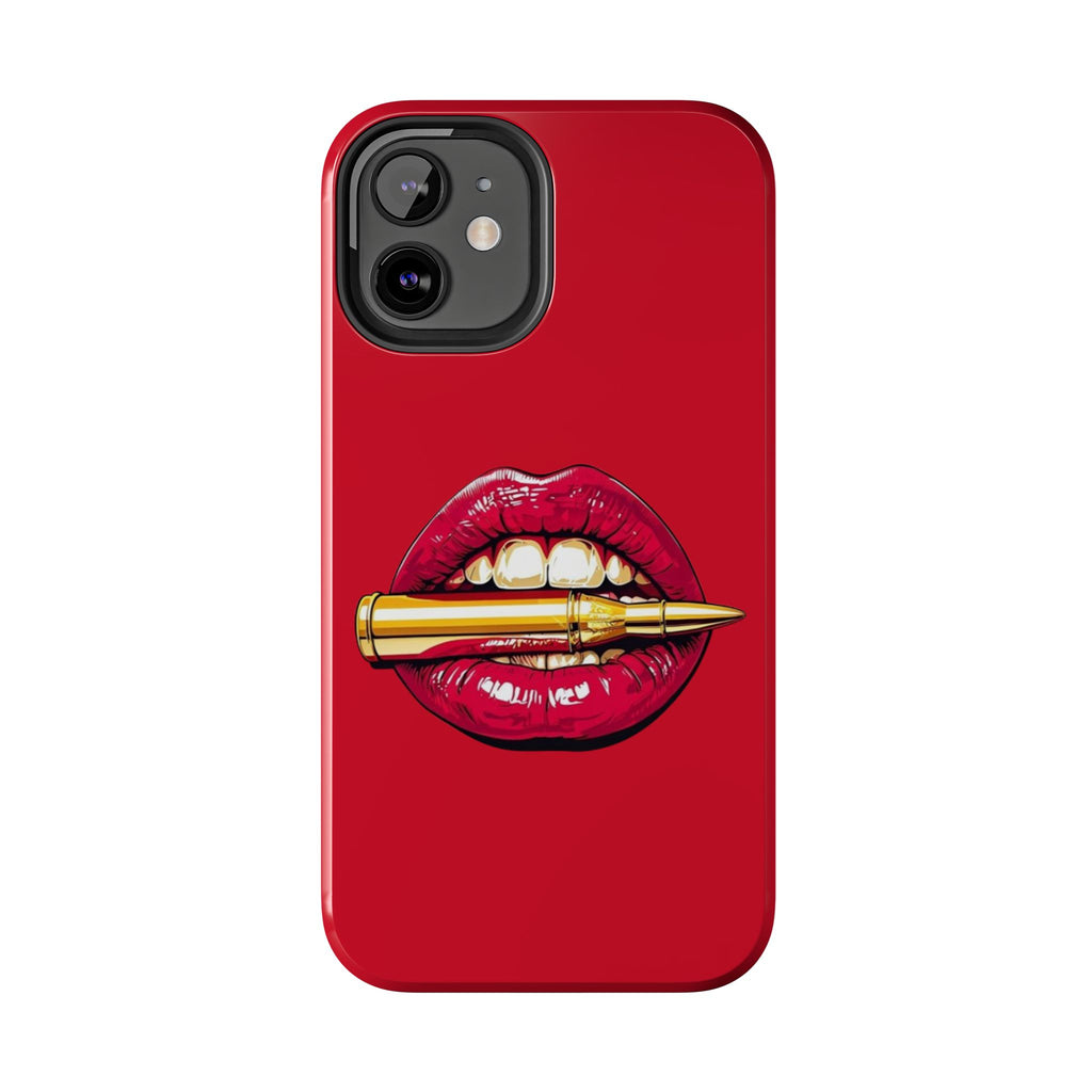 Bold Lipstick Phone Case - Tough Cover for Trendsetters, Vibrant Red Phone Skin, Fashionable Phone Accessory, Unique Gift for Her, [...]