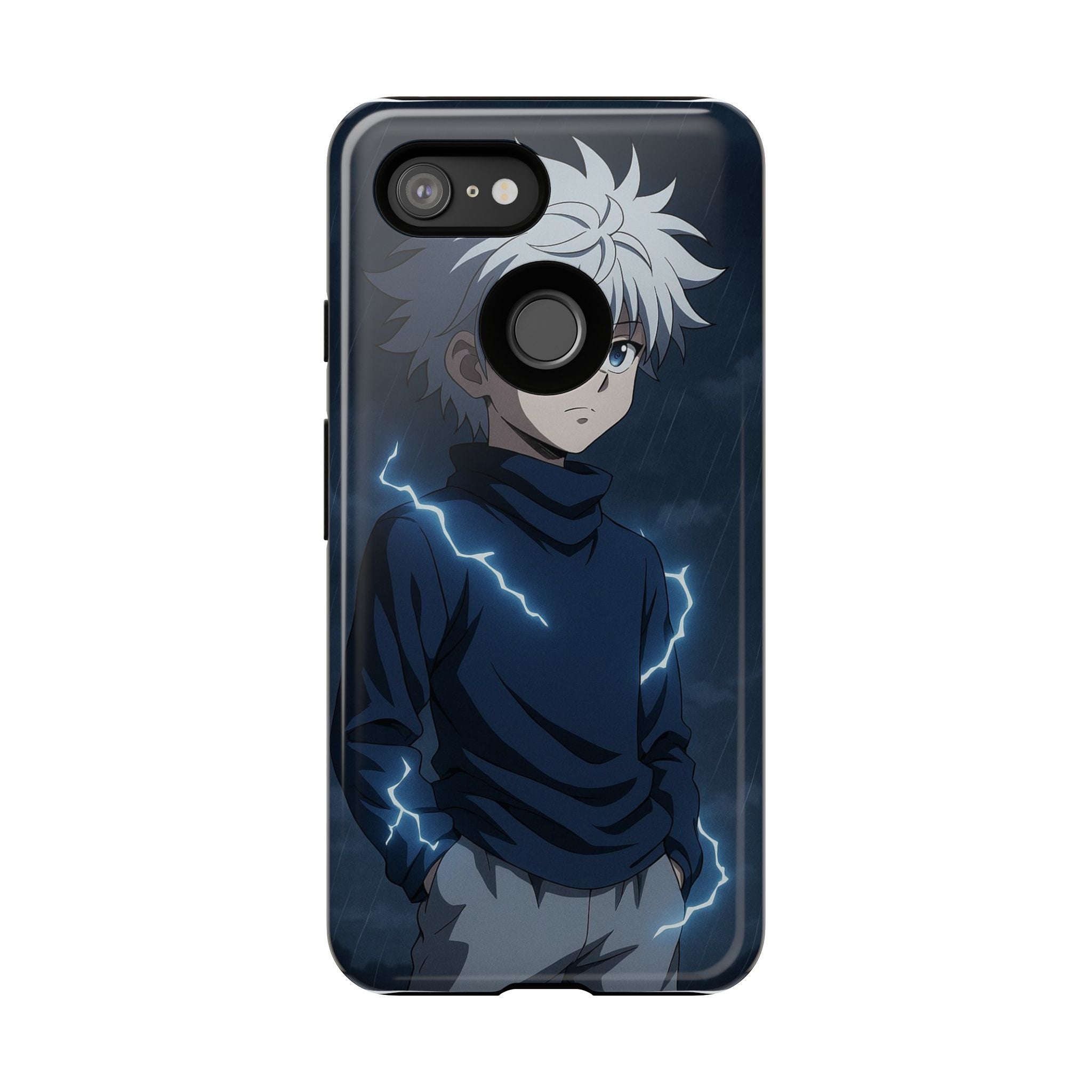 Anime Phone Case Featuring Lightning Design,