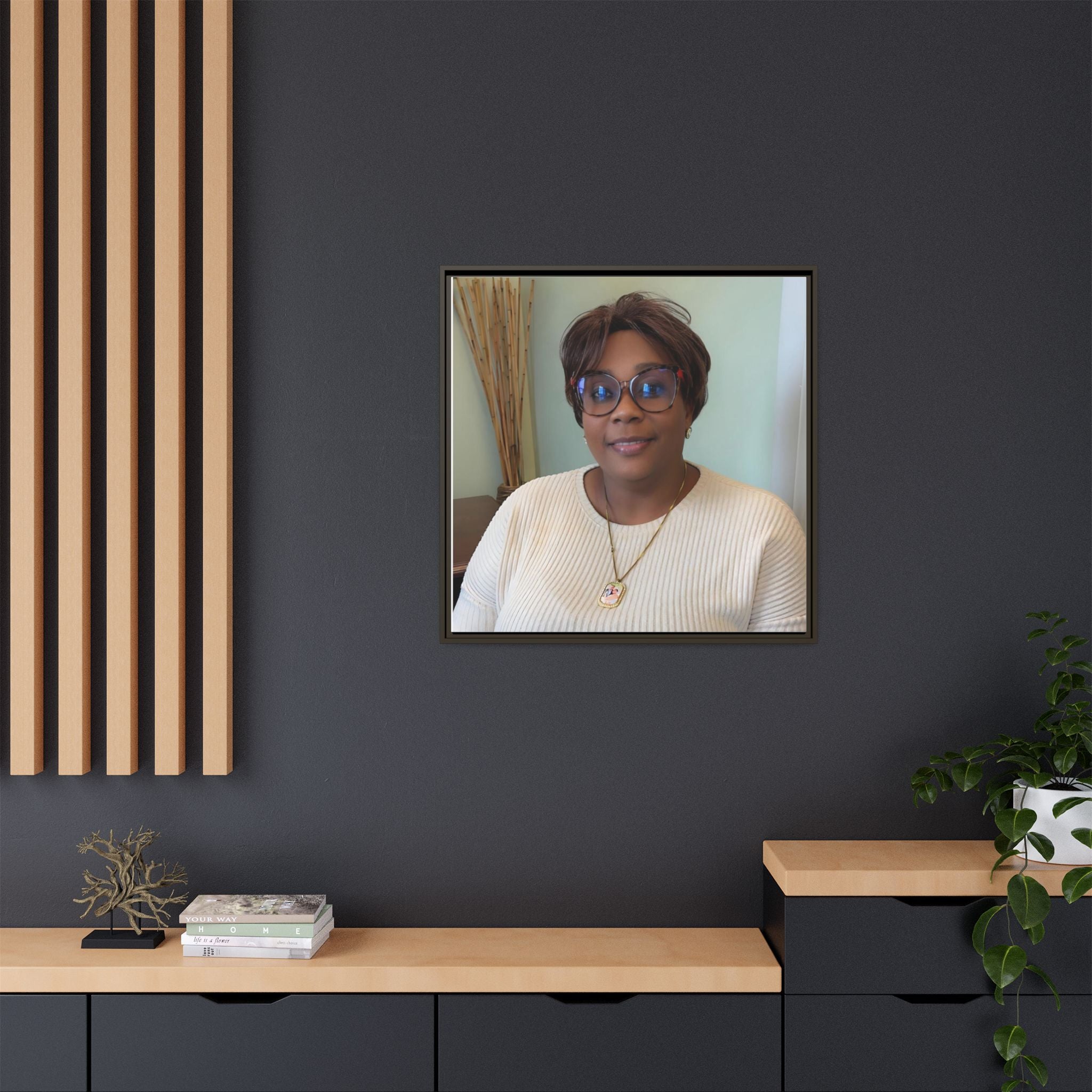 Framed Matte Canvas Portrait Print — Personalized Wall Art Gift