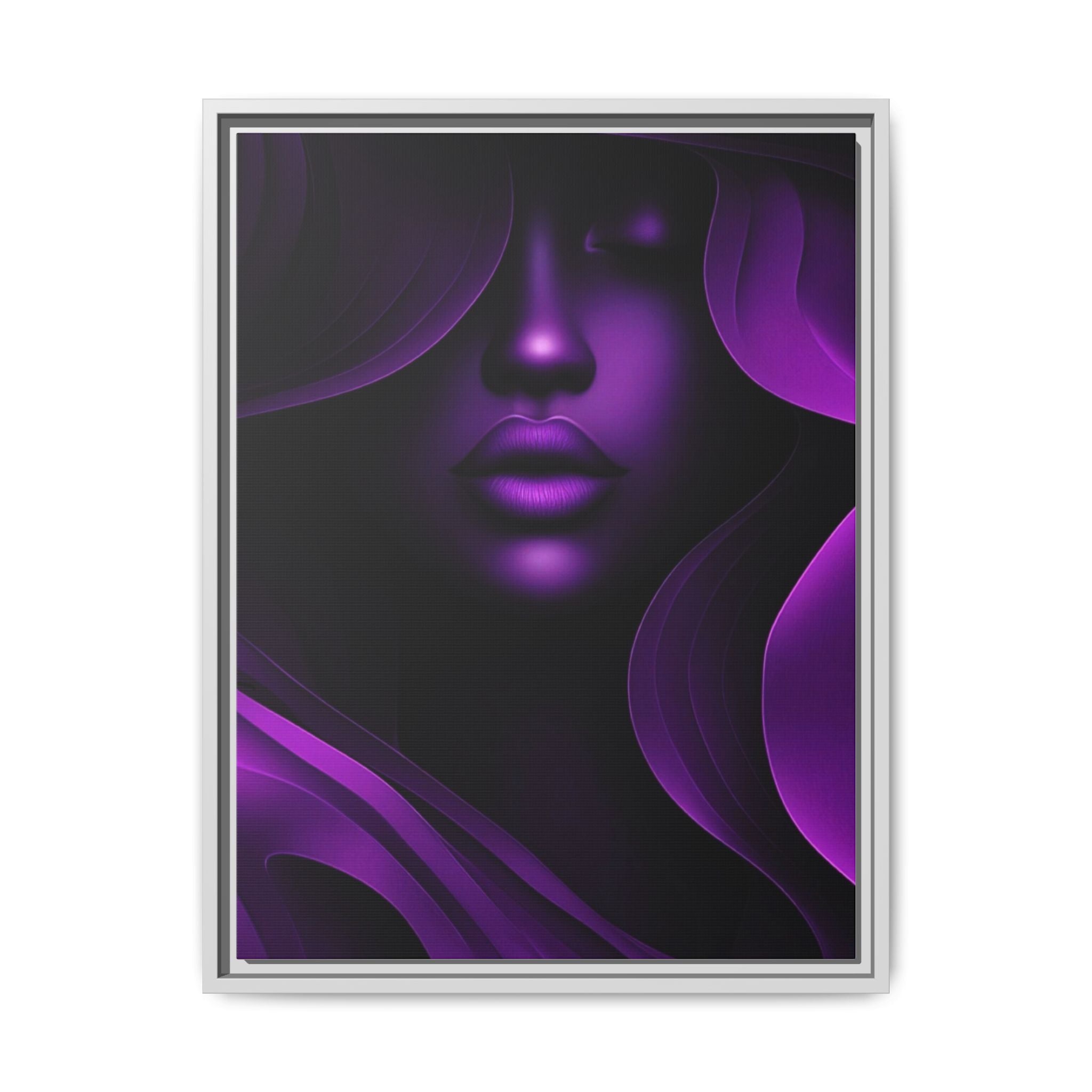 The Quiet Bloom – Purple Abstract Woman Portrait
