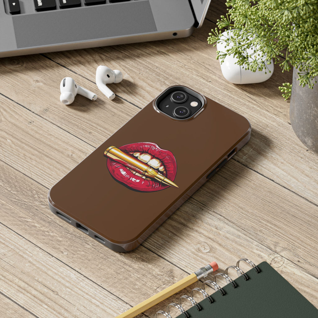 Bold Lip Art Phone Case, Tough iPhone Case, Stylish Cell Phone Cover, Unique Gift for Her, Trendy Accessories