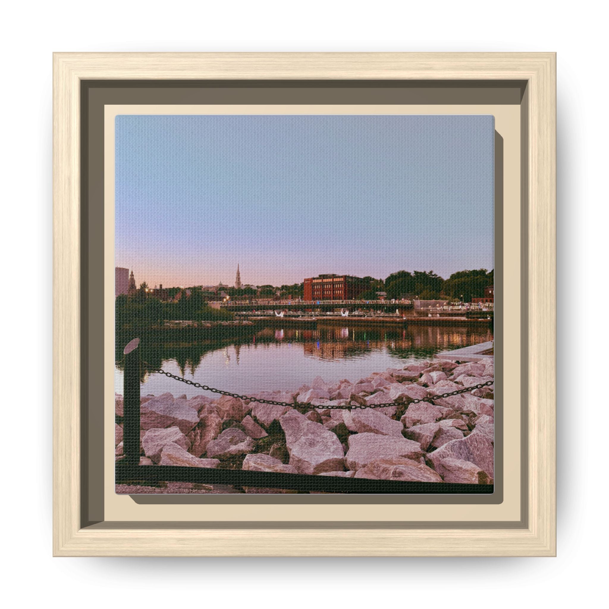Tranquil Harbor Sunset Wall Art