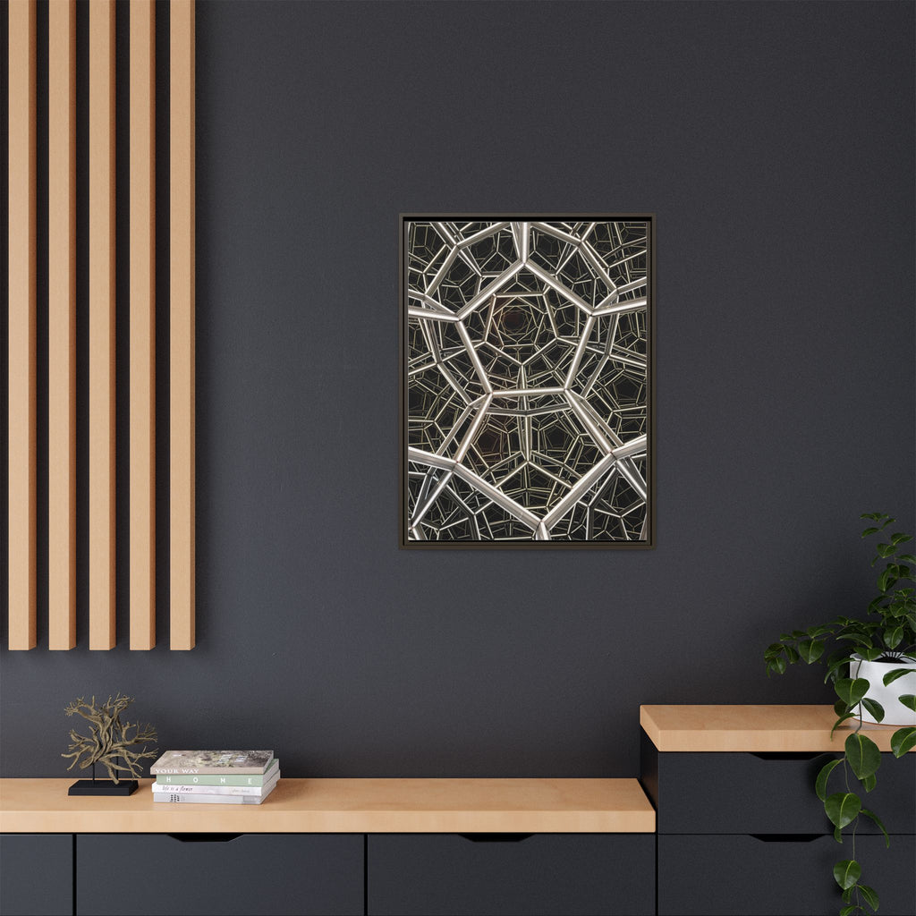 Framed Wall Art Print, Modern Geometric Canvas, Abstract Home Decor, Unique Gift, Stylish Office Art, Contemporary Room Decor