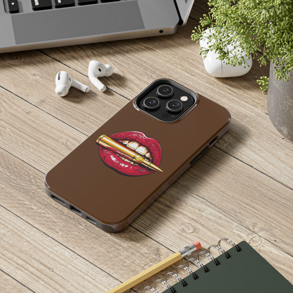 Bold Lip Art Phone Case, Tough iPhone Case, Stylish Cell Phone Cover, Unique Gift for Her, Trendy Accessories