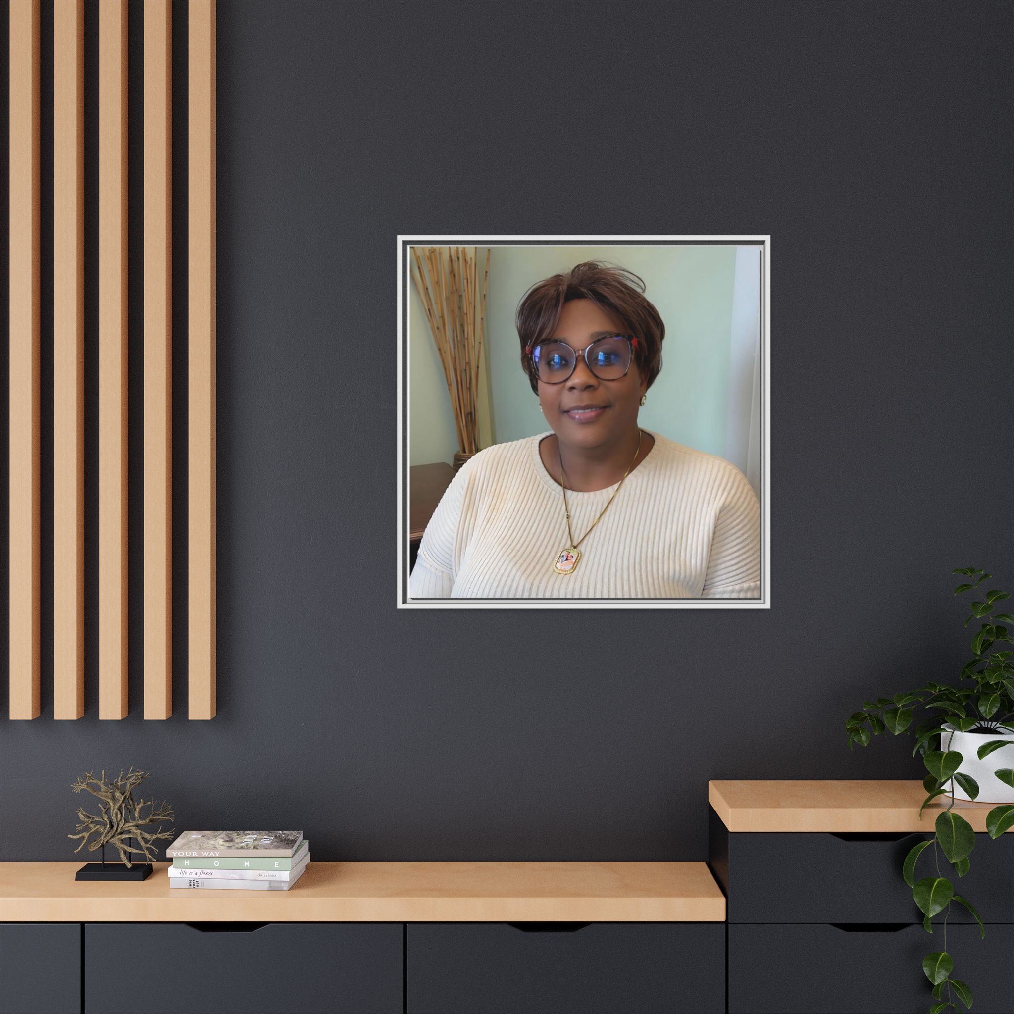 Framed Matte Canvas Portrait Print — Personalized Wall Art Gift