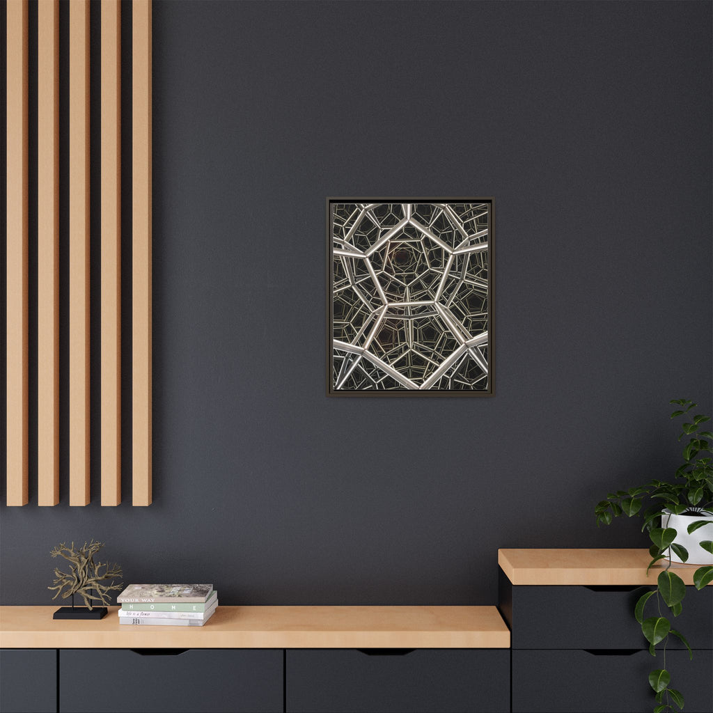 Framed Wall Art Print, Modern Geometric Canvas, Abstract Home Decor, Unique Gift, Stylish Office Art, Contemporary Room Decor