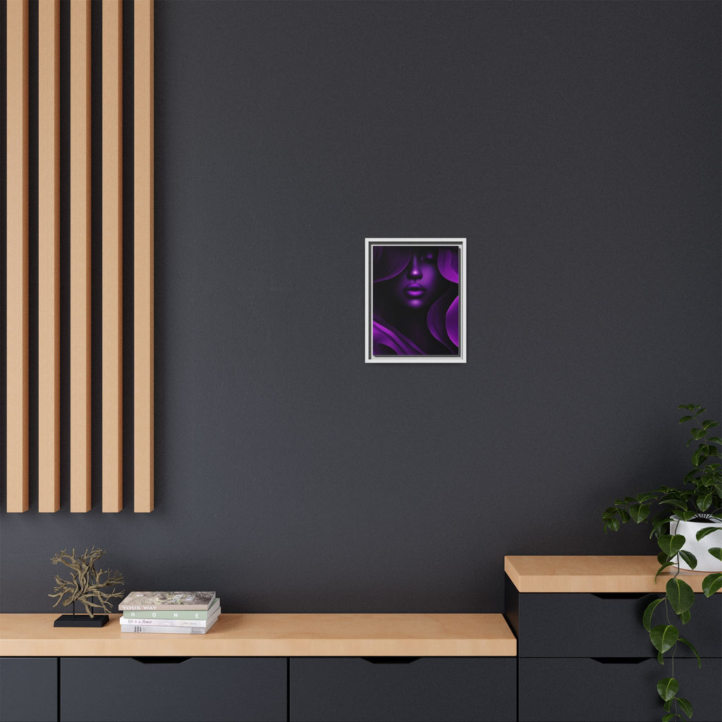 The Quiet Bloom – Purple Abstract Woman Portrait