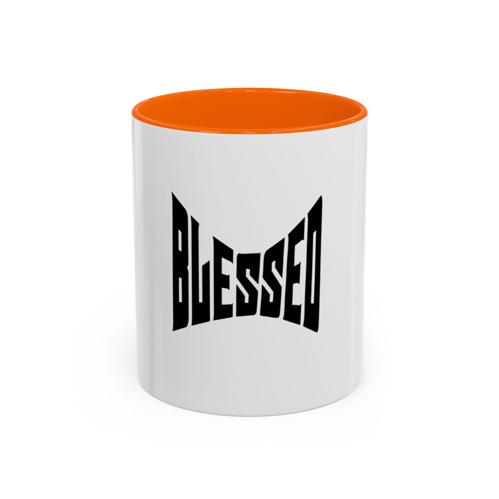 Blessed Coffee Mug — Bold Black Typography Ceramic Mug (11/15 oz)