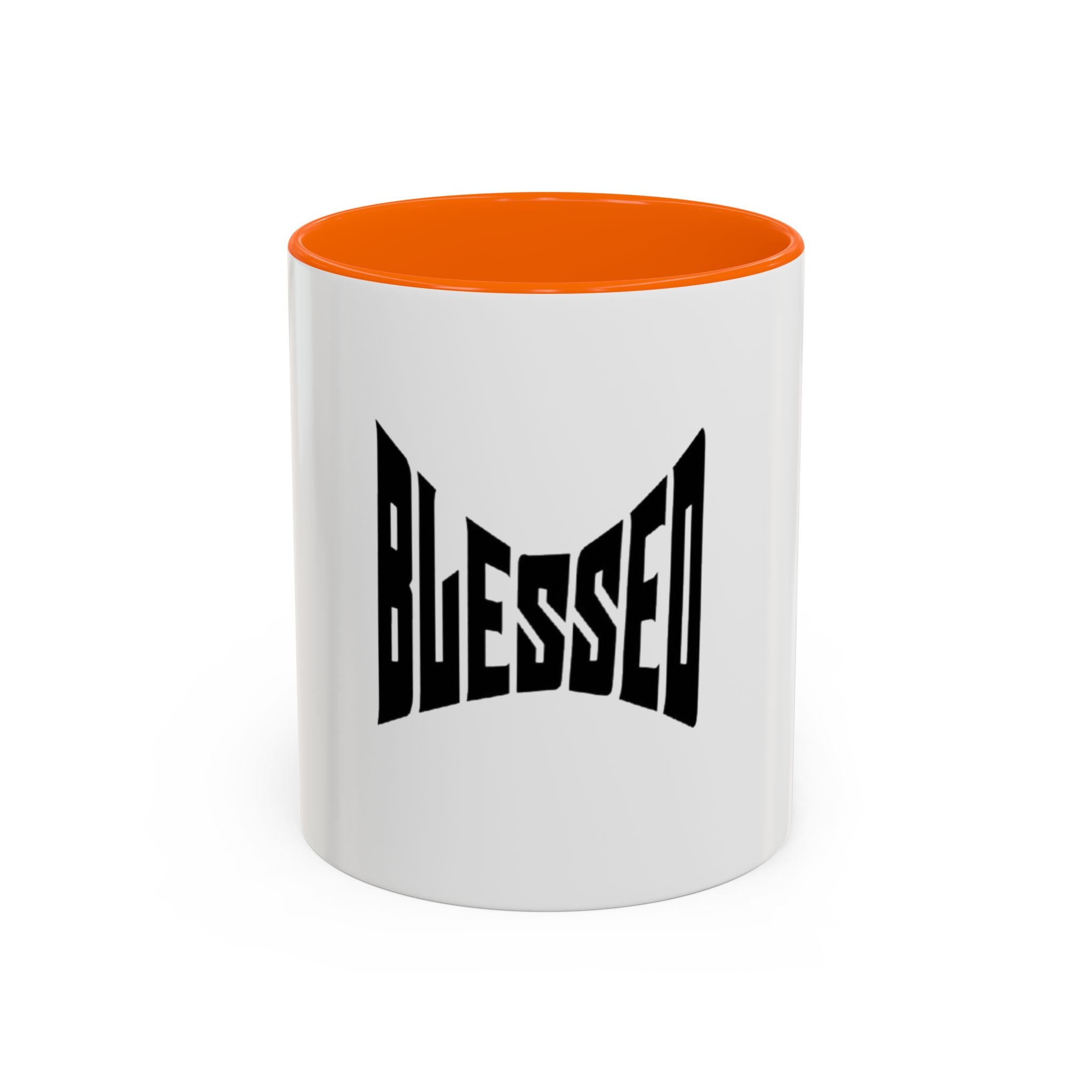 Blessed Coffee Mug — Bold Black Typography Ceramic Mug (11/15 oz)
