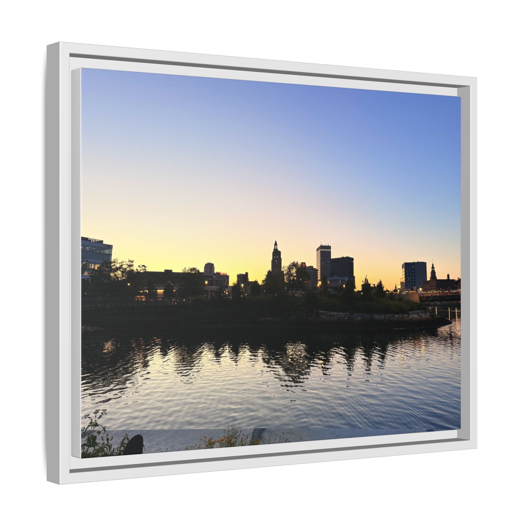 City Skyline Sunset Wall Art