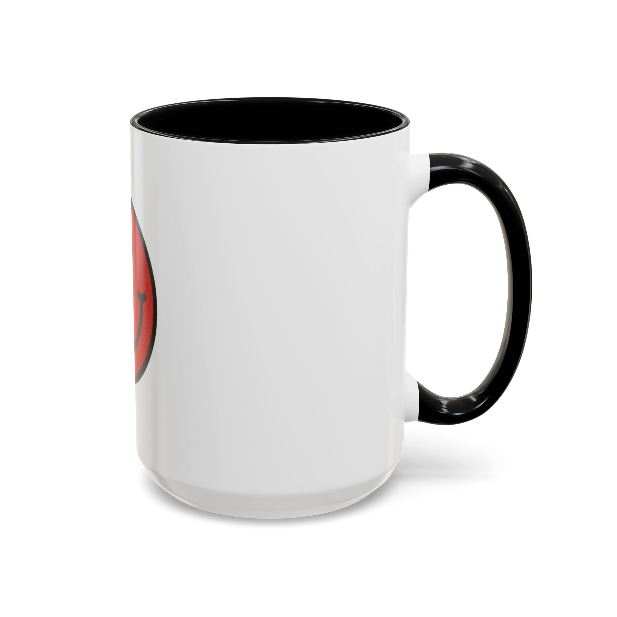 Smiley Face Accent Coffee Mug - Cheerful Gift for Coffee Lovers, Funny Kitchen Decor, Best Gift for Birthdays, Unique Office Mug