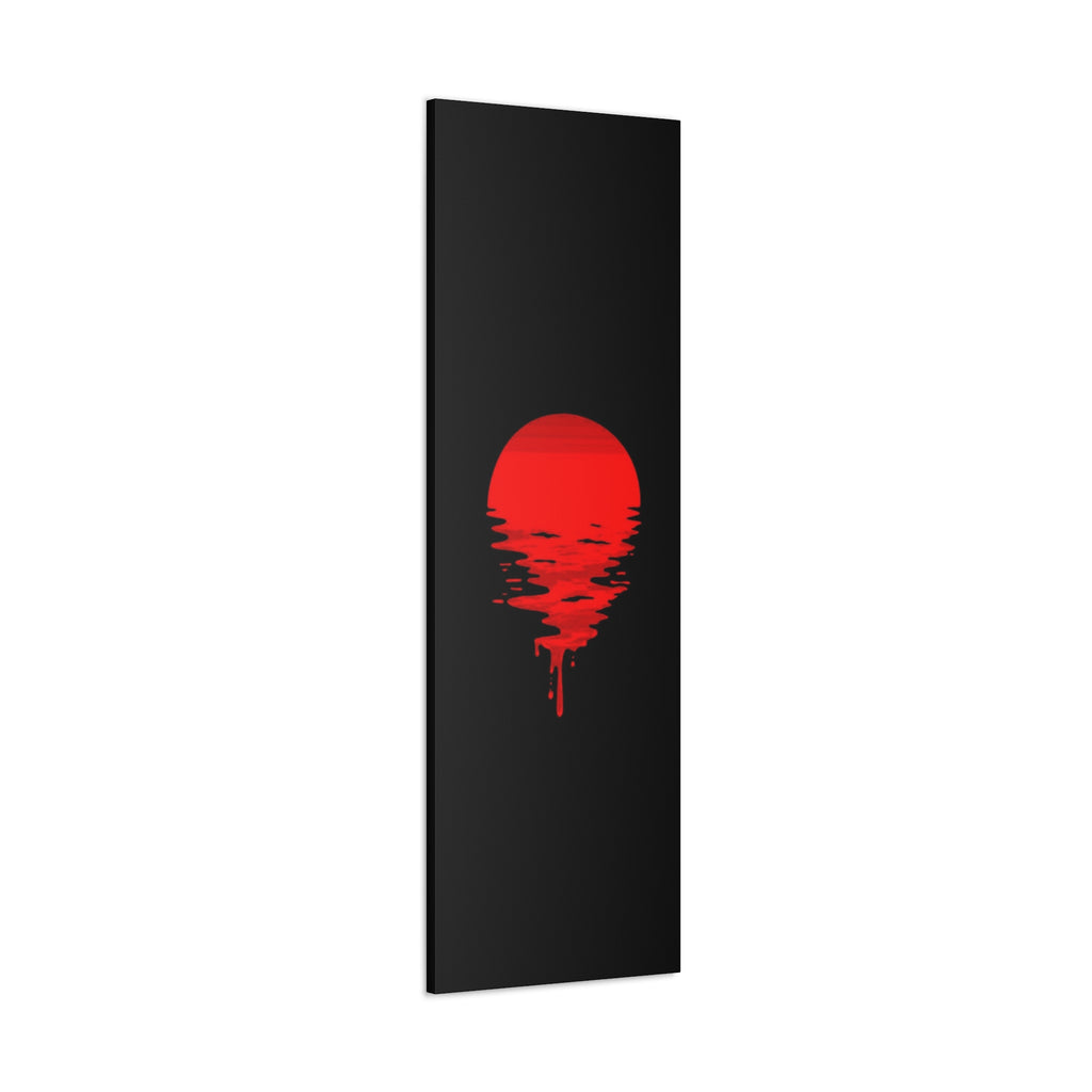 Sunset Canvas Art Print, Modern Wall Decor, Red and Black Home Decor, Abstract Art