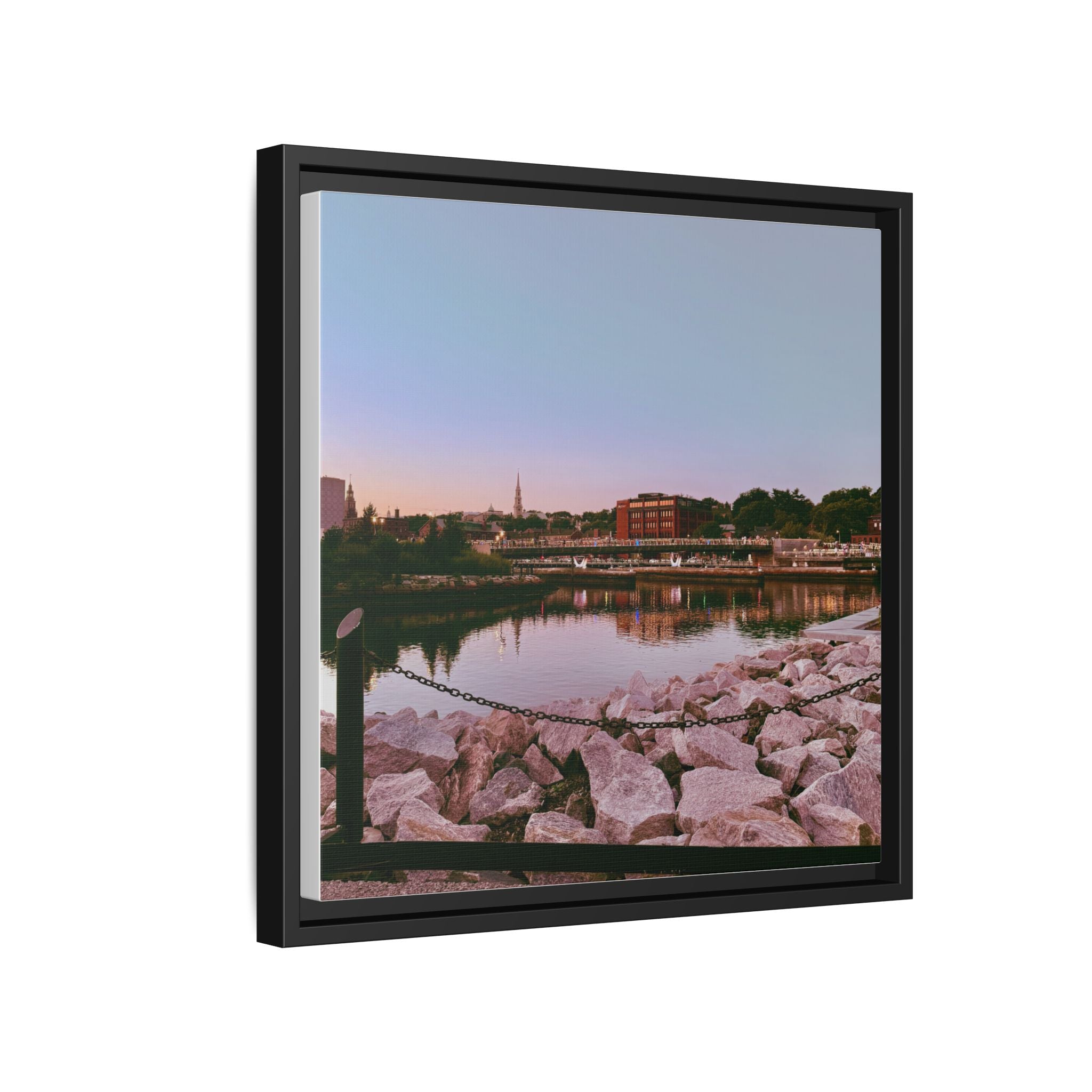 Tranquil Harbor Sunset Wall Art
