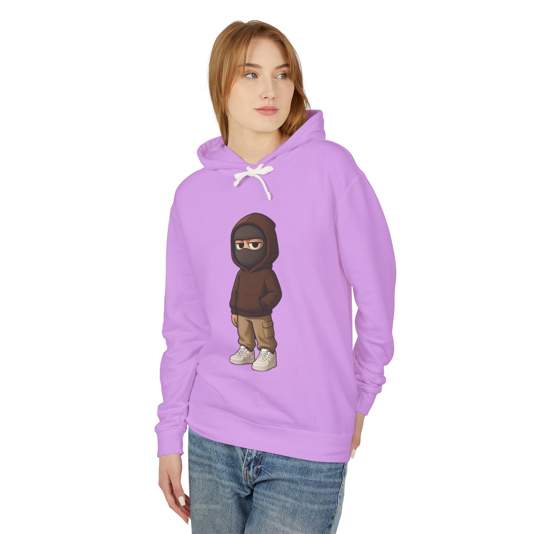 Streetwear Ninja Character Graphic Hoodie